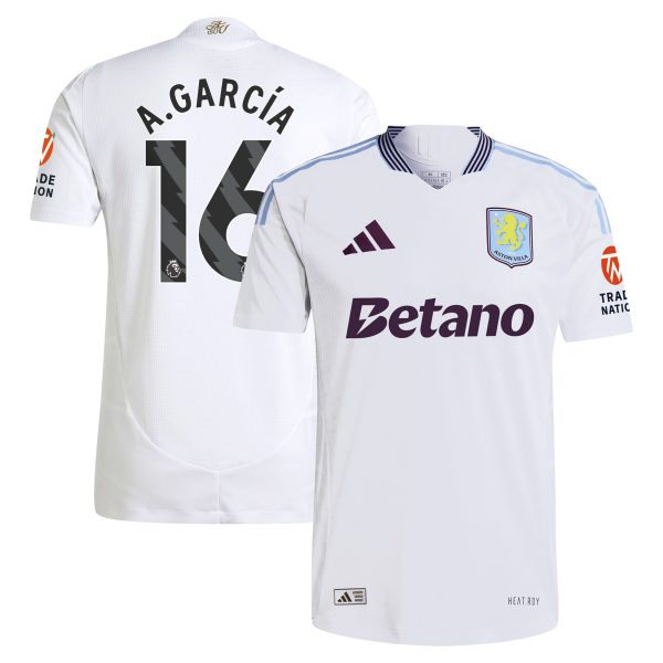 aston villa adidas away authentic shirt 2024-25 with a.garcía 16 printing Collection | Official Aston Villa Jerseys