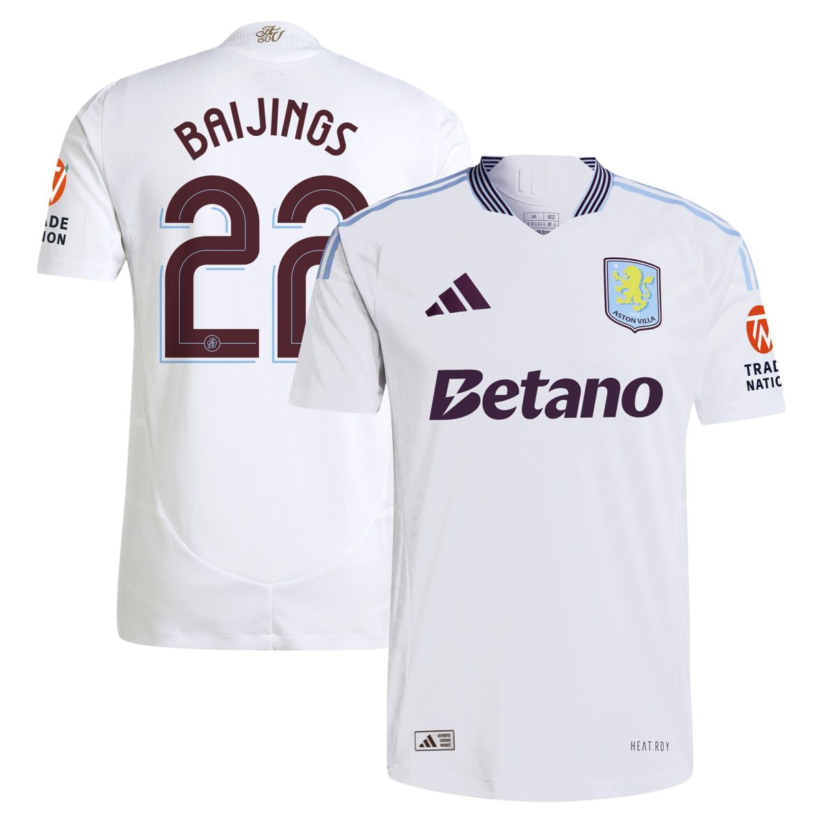 aston villa adidas away authentic shirt 2024-25 with baijings 22 cup printing Collection | Official Aston Villa Jerseys
