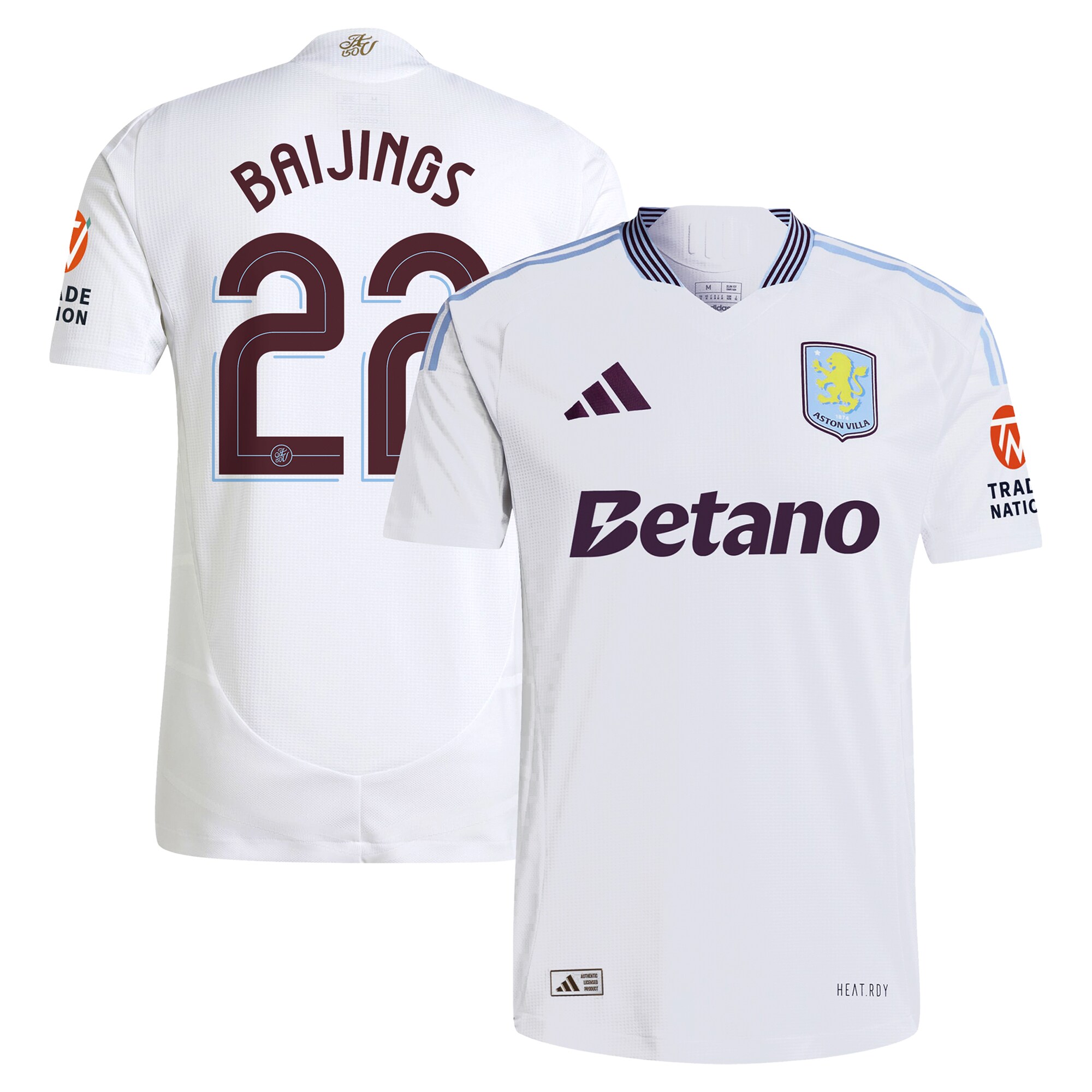 aston villa adidas away authentic shirt 2024-25 with baijings 22 cup printing Collection | Official Aston Villa Jerseys