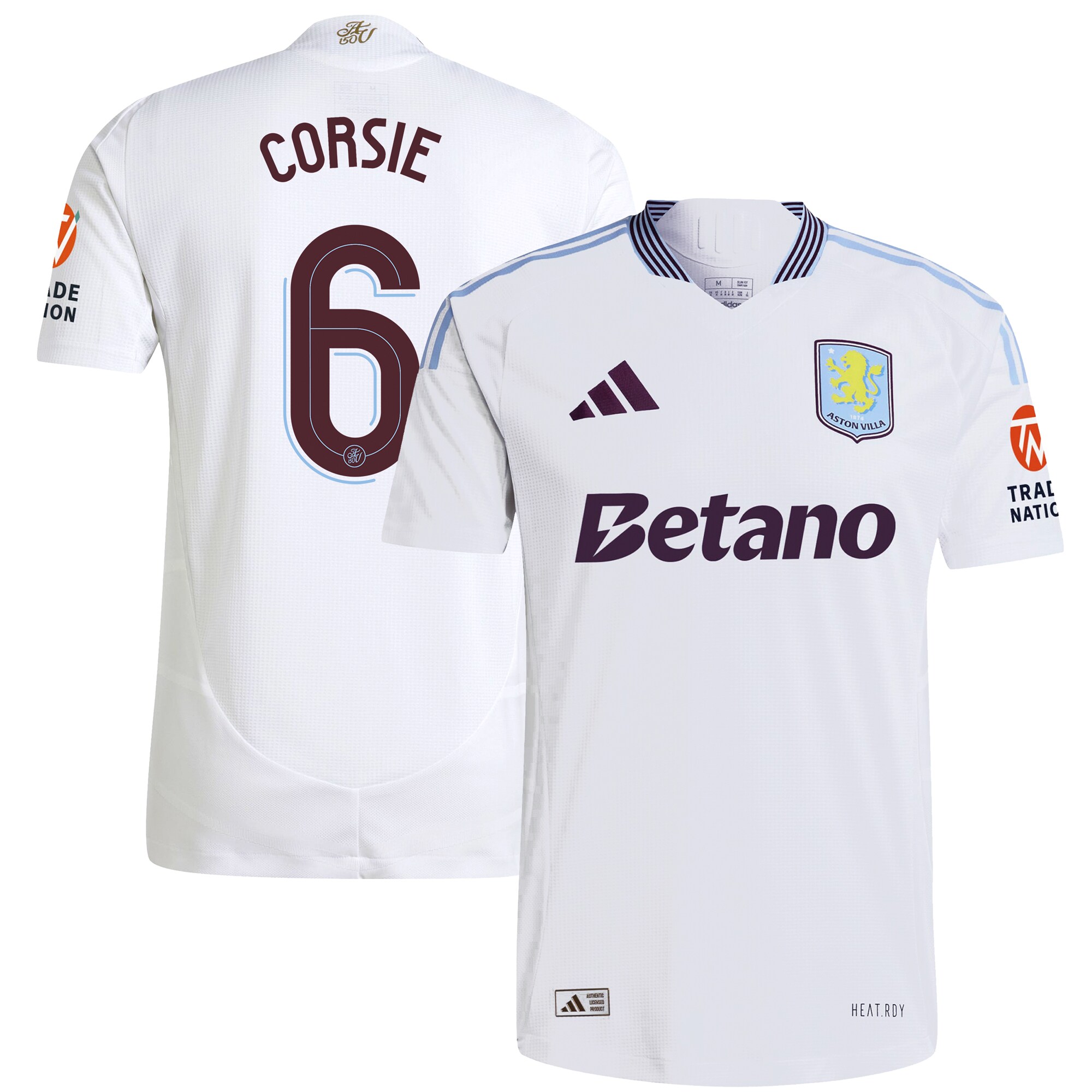 aston villa adidas away authentic shirt 2024-25 with corsie 6 cup printing Collection | Official Aston Villa Jerseys