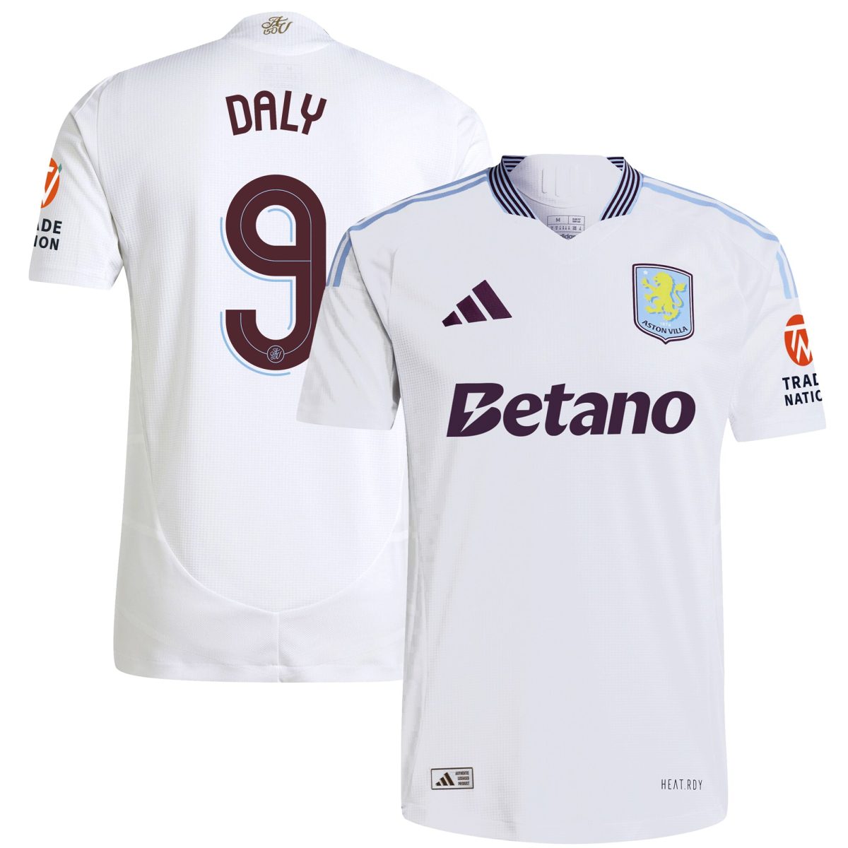 aston villa adidas away authentic shirt 2024-25 with daly 9 cup printing Collection | Official Aston Villa Jerseys