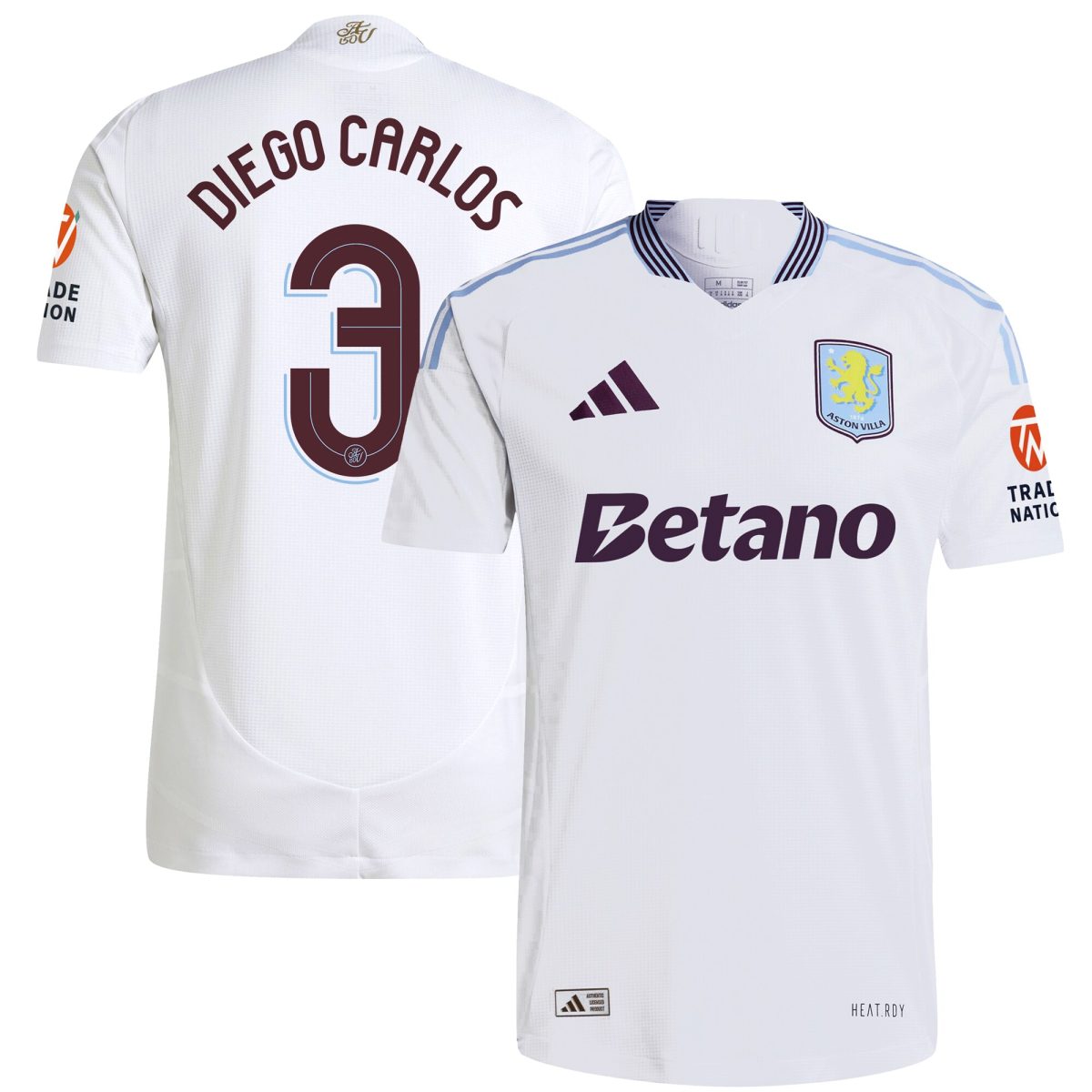 aston villa adidas away authentic shirt 2024-25 with diego carlos 3 cup printing Collection | Official Aston Villa Jerseys