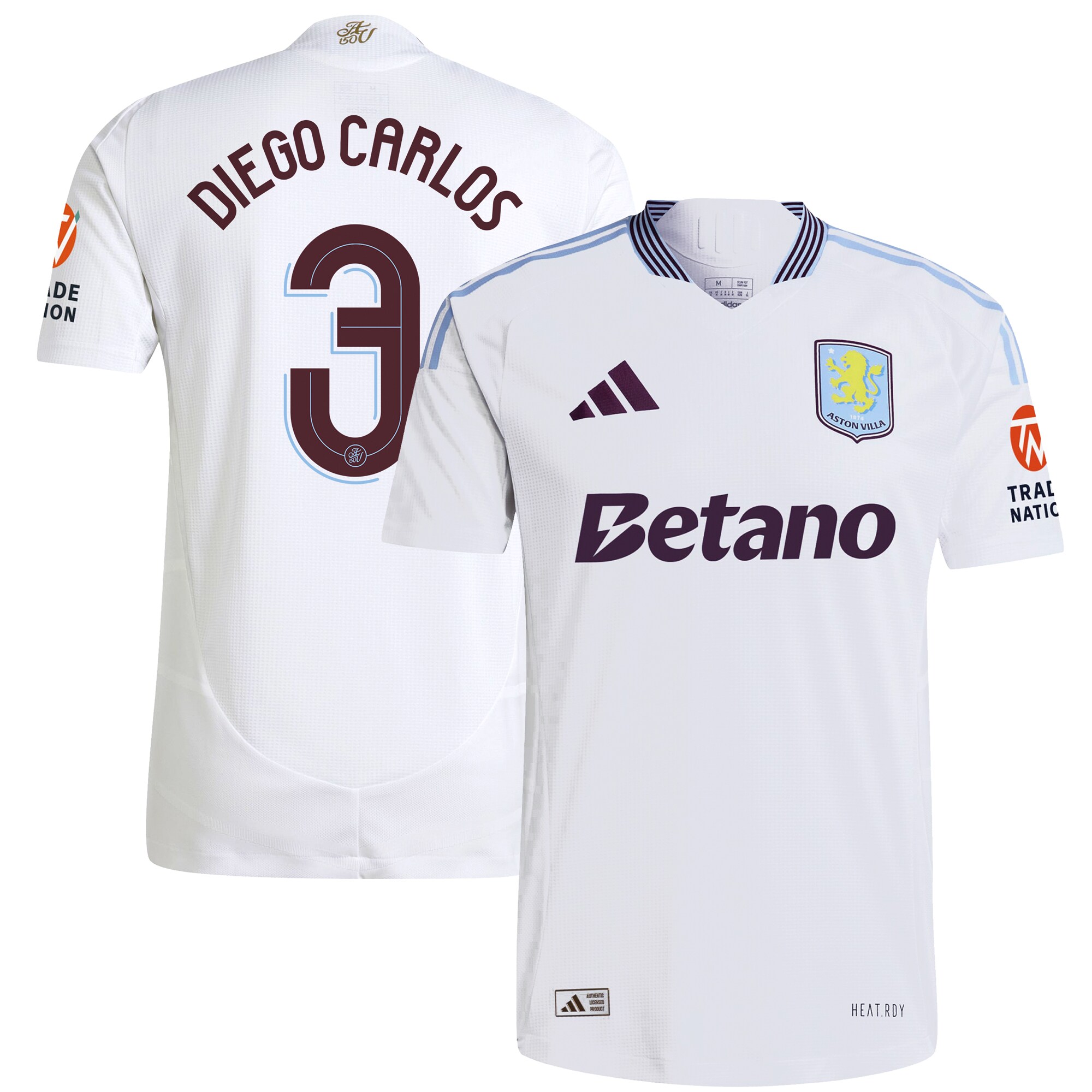 aston villa adidas away authentic shirt 2024-25 with diego carlos 3 cup printing Collection | Official Aston Villa Jerseys