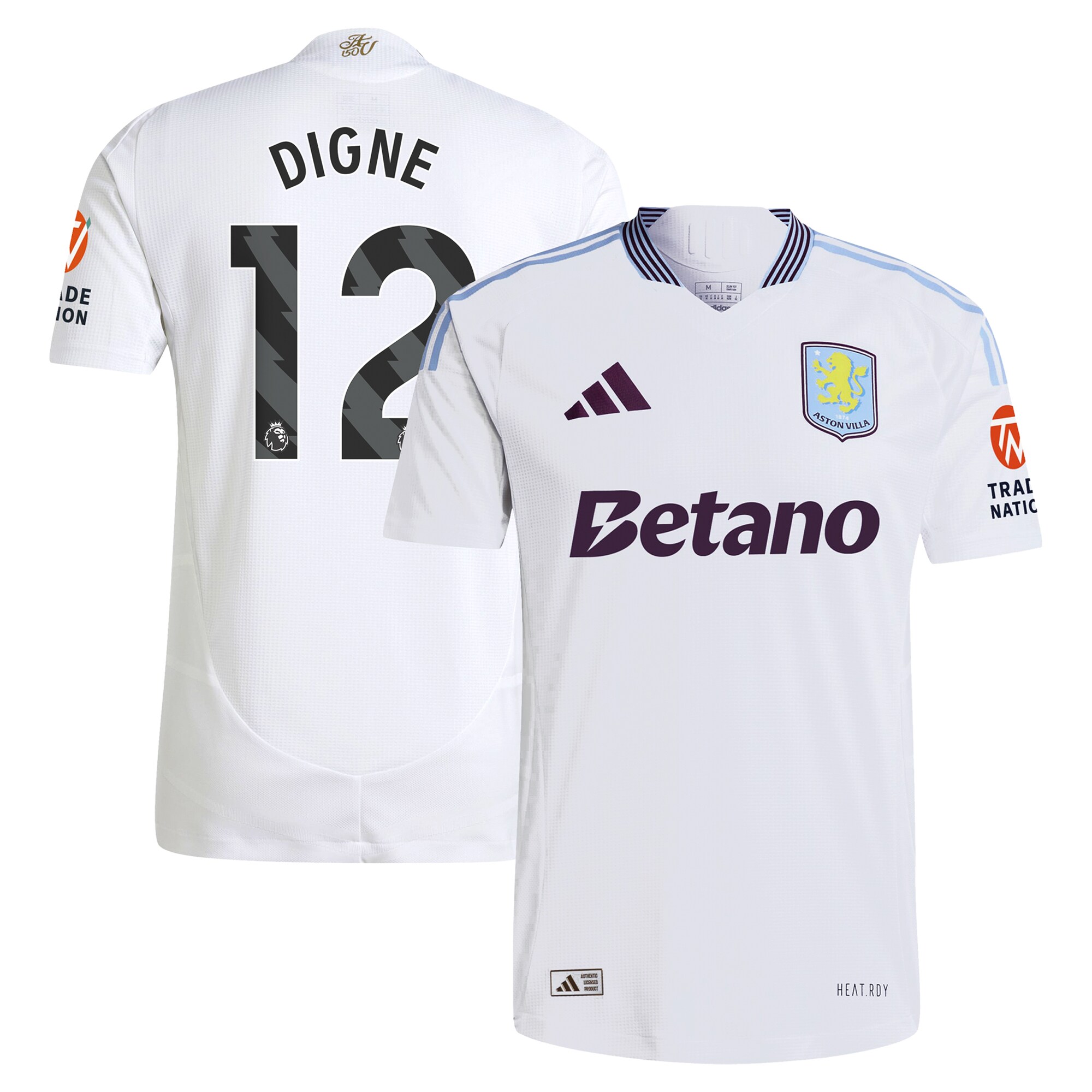 aston villa adidas away authentic shirt 2024-25 with digne 12 printing Collection | Official Aston Villa Jerseys