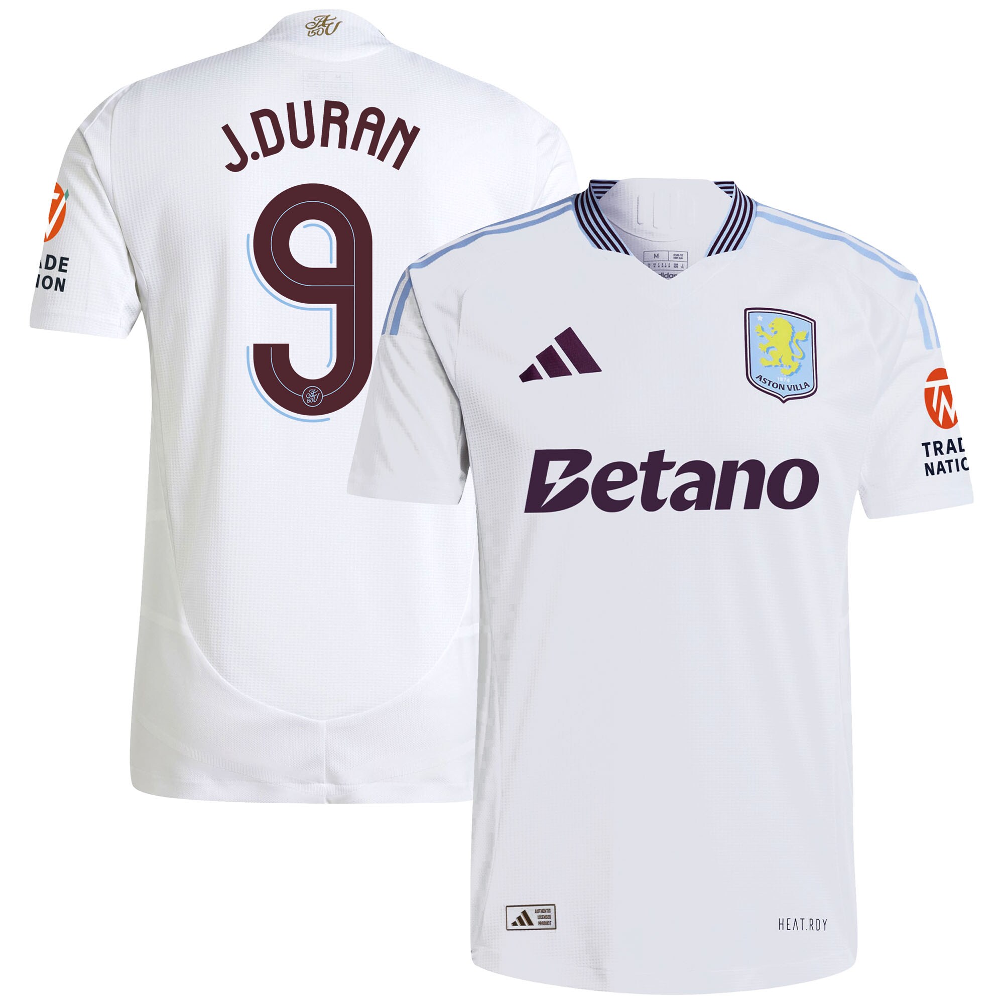 aston villa adidas away authentic shirt 2024-25 with duran 9 cup printing Collection | Official Aston Villa Jerseys
