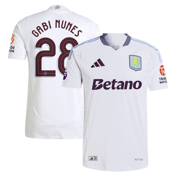 aston villa adidas away authentic shirt 2024-25 with gabi nunes 28 cup printing Collection | Official Aston Villa Jerseys