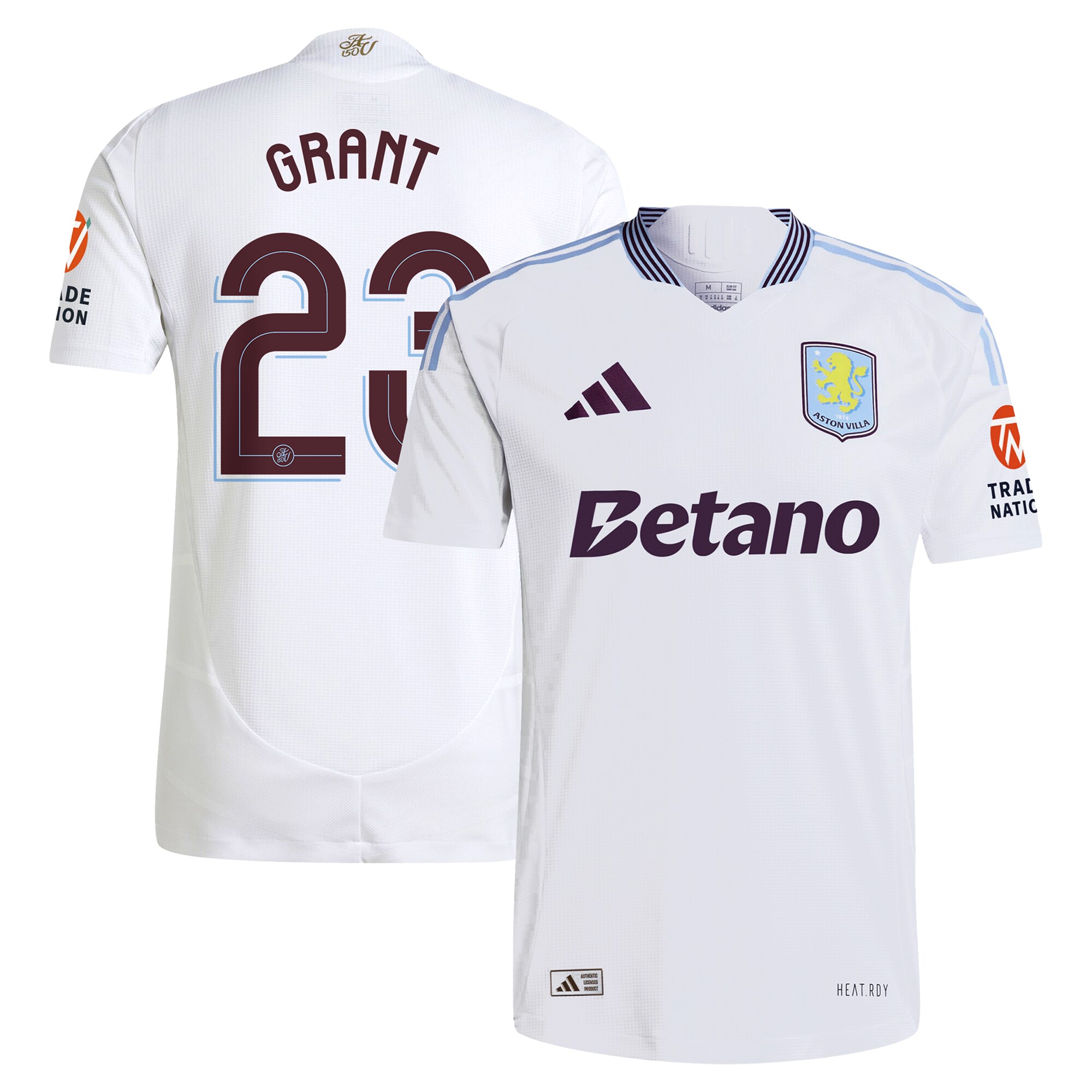 aston villa adidas away authentic shirt 2024-25 with grant 23 cup printing Collection | Official Aston Villa Jerseys