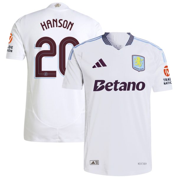 aston villa adidas away authentic shirt 2024-25 with hanson 20 cup printing Collection | Official Aston Villa Jerseys