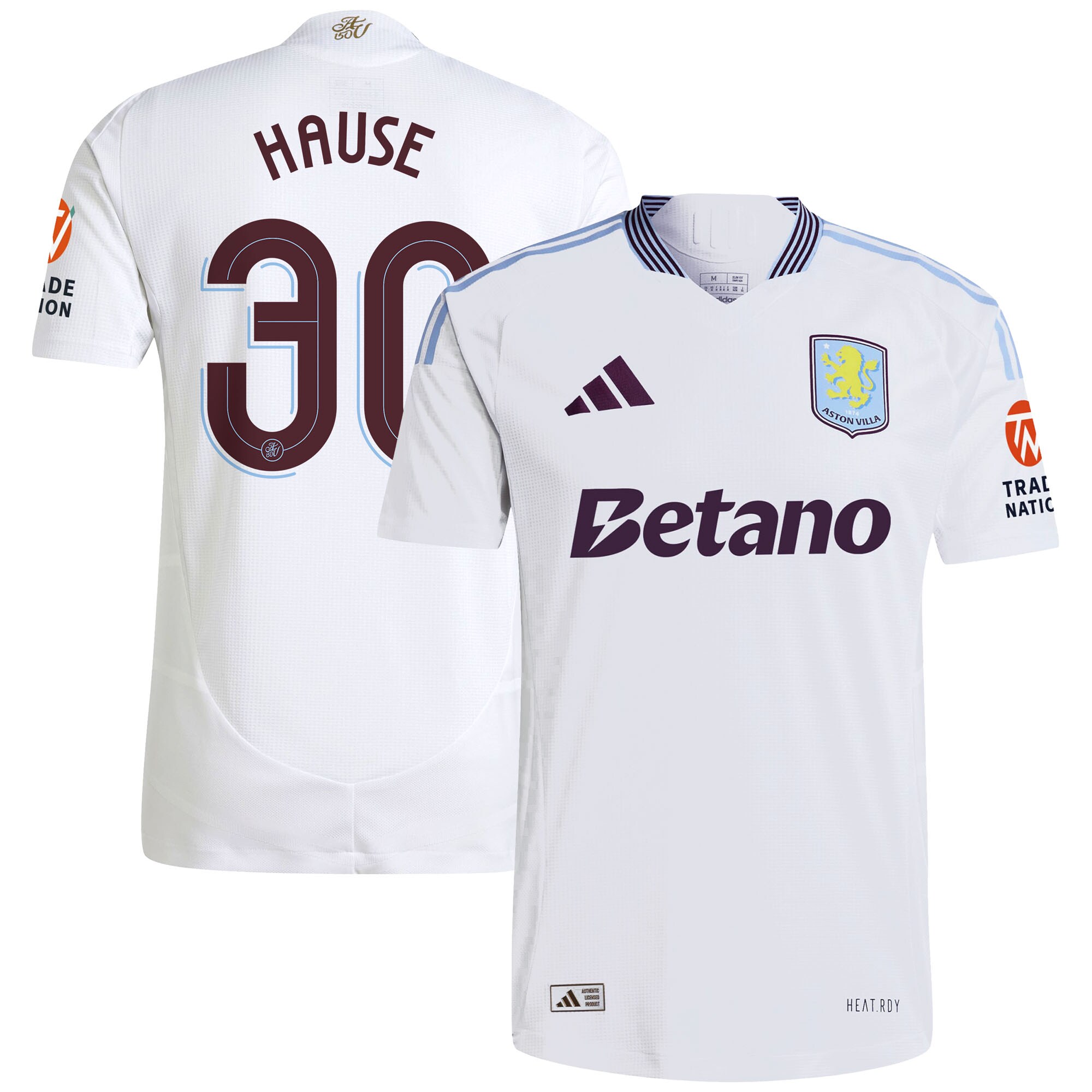 aston villa adidas away authentic shirt 2024-25 with hause 30 cup printing Collection | Official Aston Villa Jerseys
