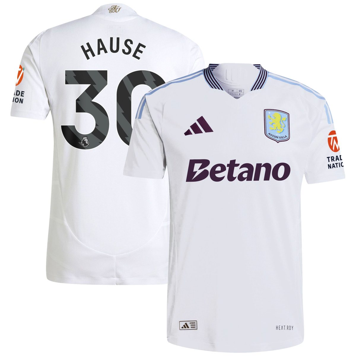 aston villa adidas away authentic shirt 2024-25 with hause 30 printing Collection | Official Aston Villa Jerseys