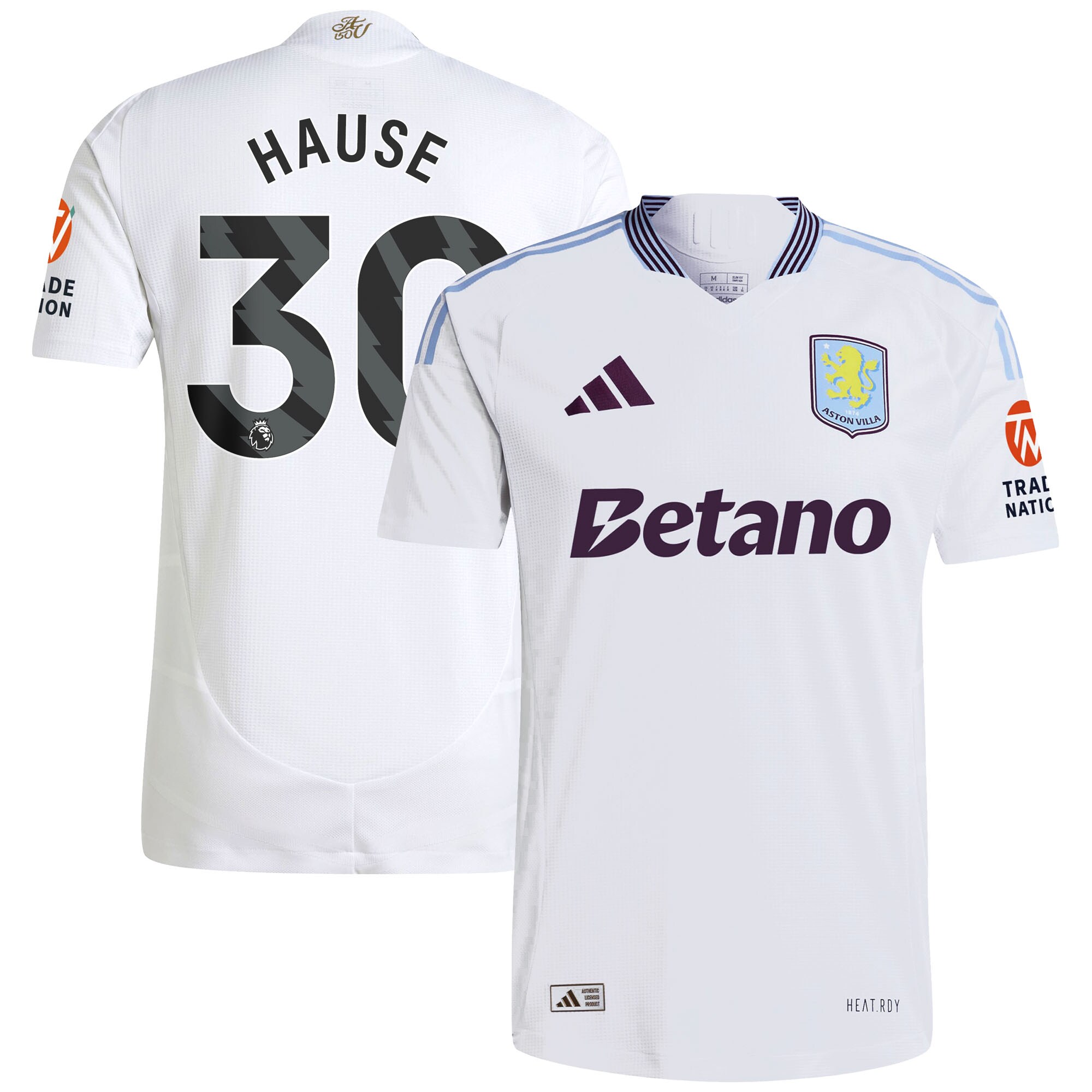 aston villa adidas away authentic shirt 2024-25 with hause 30 printing Collection | Official Aston Villa Jerseys