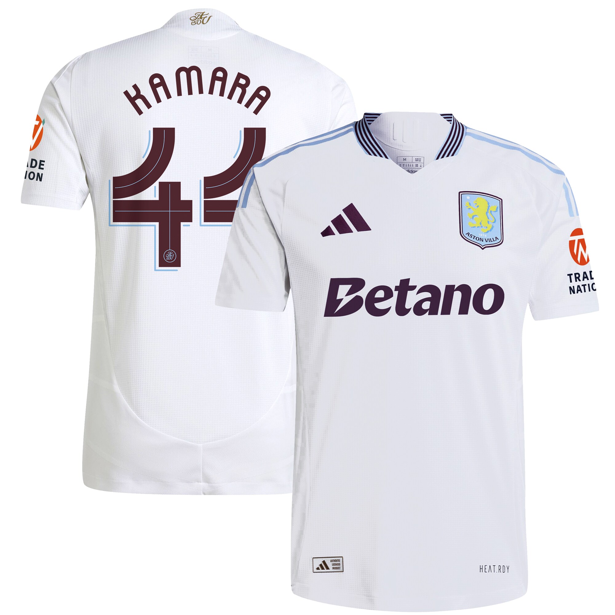 aston villa adidas away authentic shirt 2024-25 with kamara 44 cup printing Collection | Official Aston Villa Jerseys