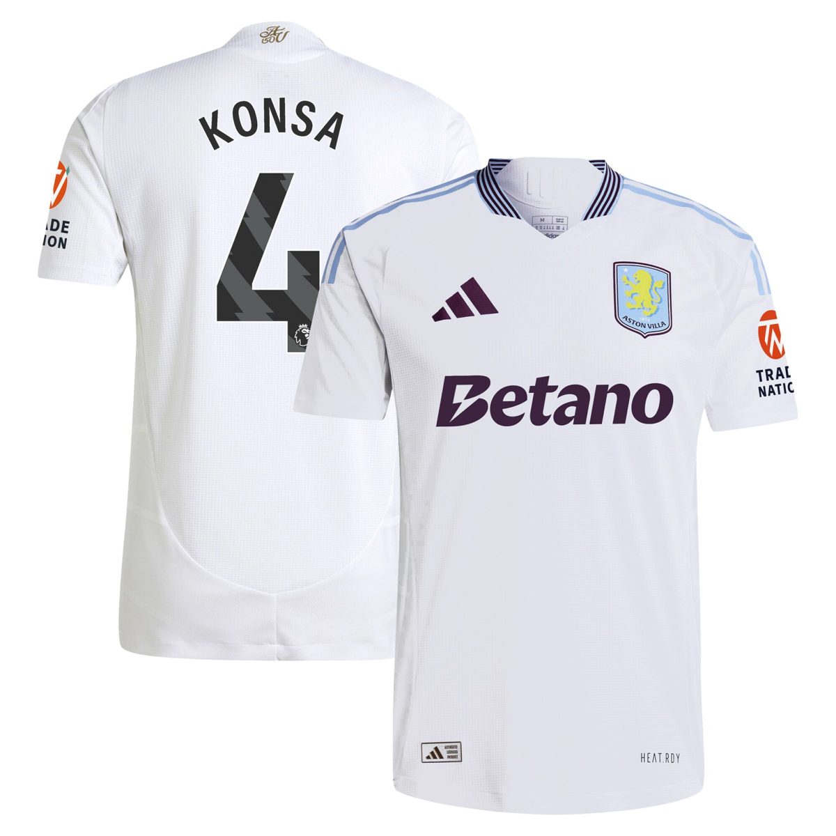 aston villa adidas away authentic shirt 2024-25 with konsa 4 printing Collection | Official Aston Villa Jerseys