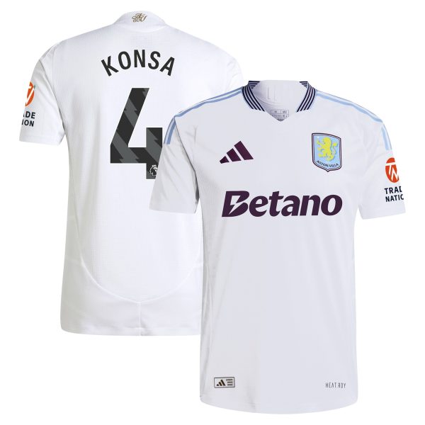 aston villa adidas away authentic shirt 2024-25 with konsa 4 printing Collection | Official Aston Villa Jerseys