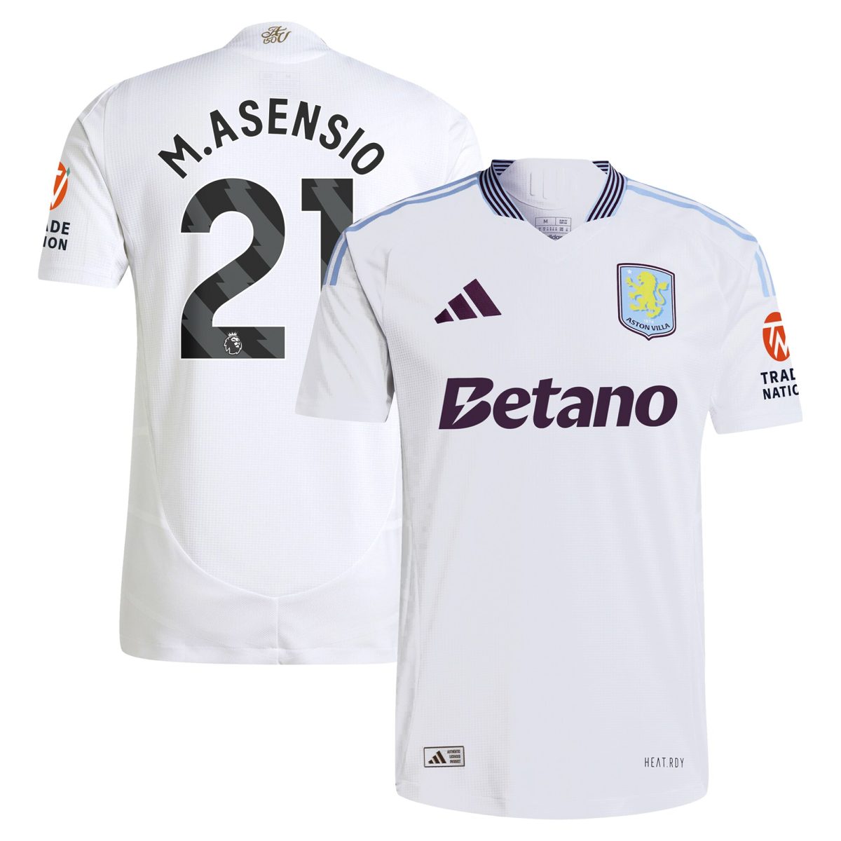 aston villa adidas away authentic shirt 2024-25 with m.asensio 21 printing Collection | Official Aston Villa Jerseys