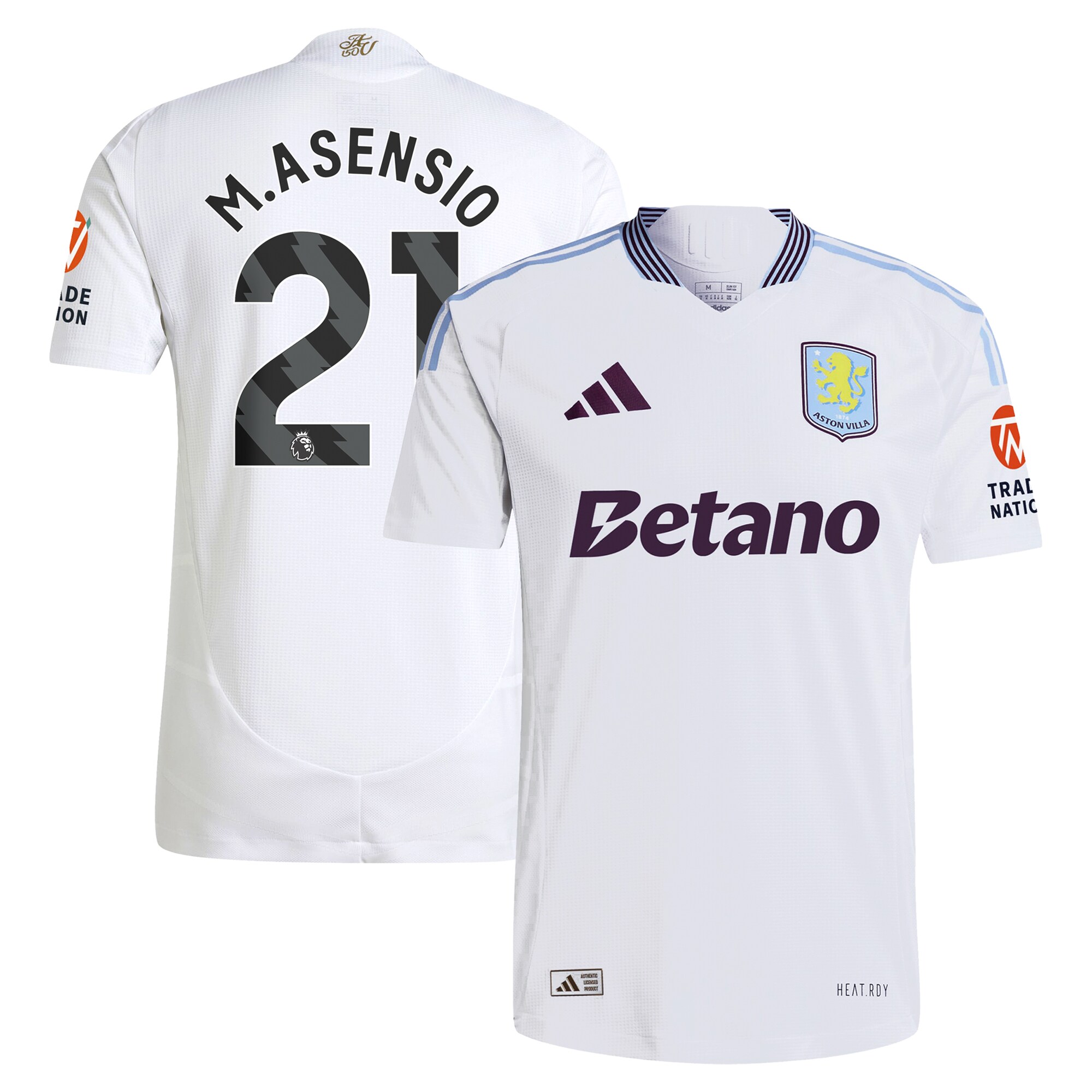 aston villa adidas away authentic shirt 2024-25 with m.asensio 21 printing Collection | Official Aston Villa Jerseys
