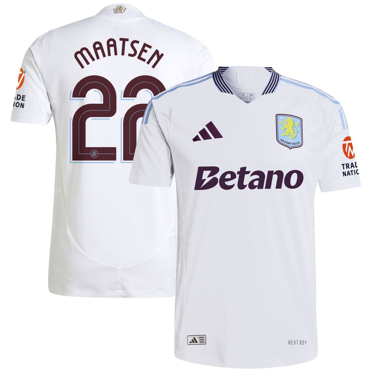 aston villa adidas away authentic shirt 2024-25 with maatsen 22 cup printing Collection | Official Aston Villa Jerseys