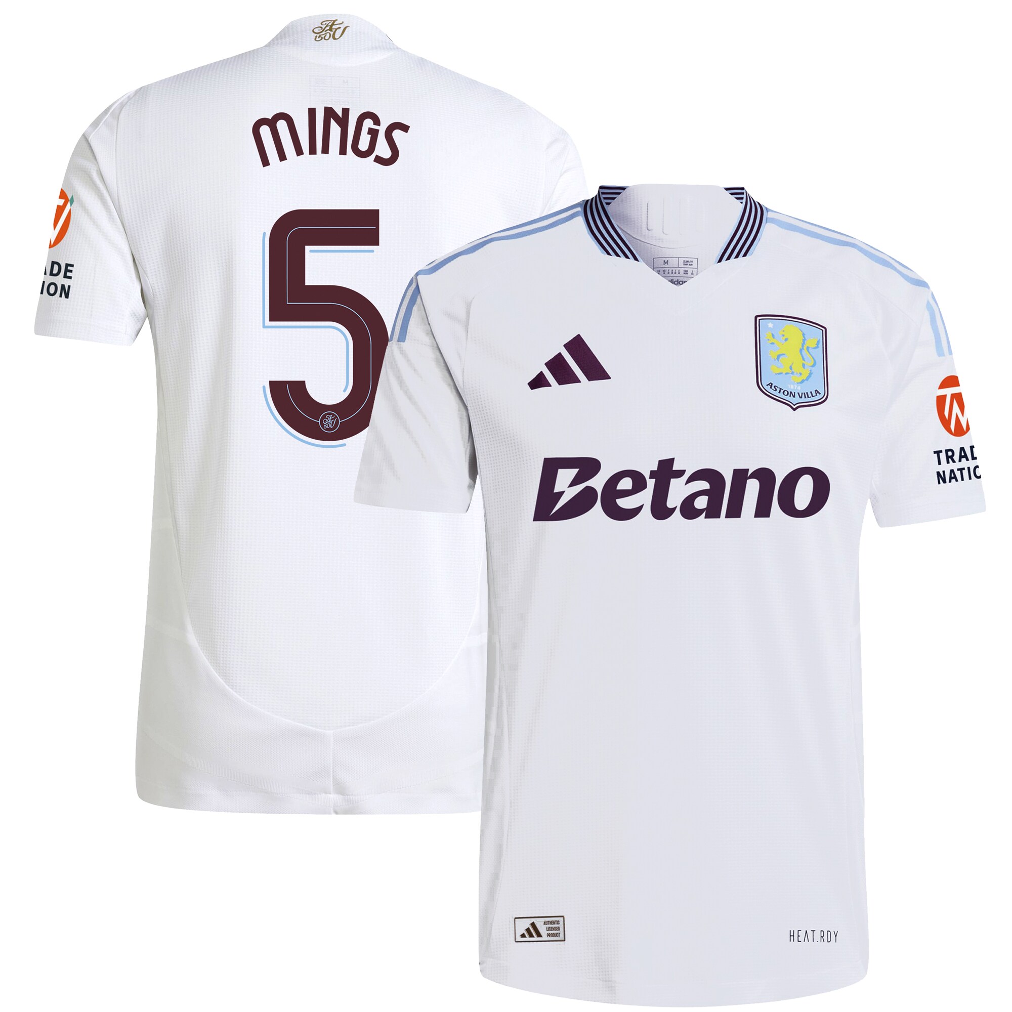 aston villa adidas away authentic shirt 2024-25 with mings 5 cup printing Collection | Official Aston Villa Jerseys