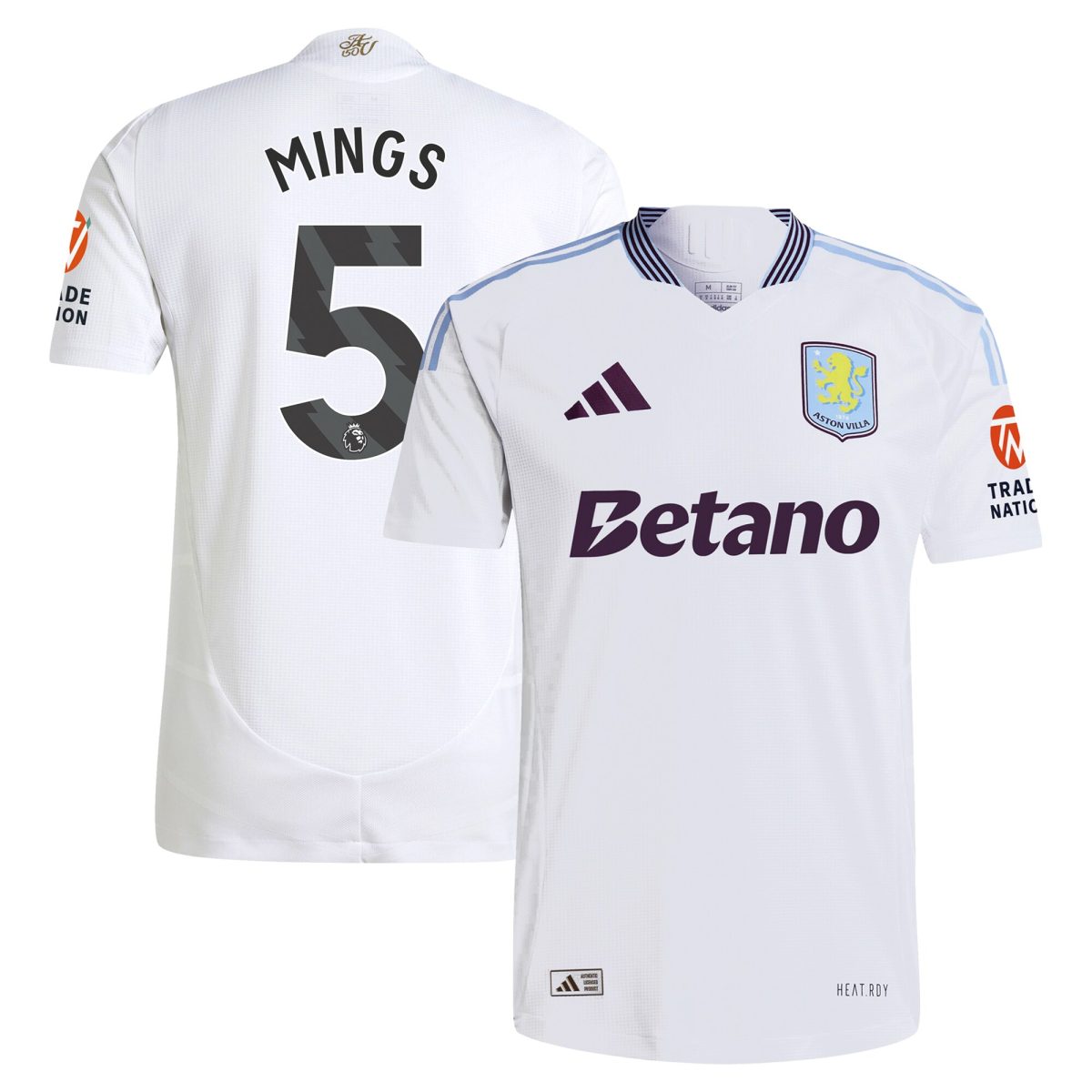aston villa adidas away authentic shirt 2024-25 with mings 5 printing Collection | Official Aston Villa Jerseys