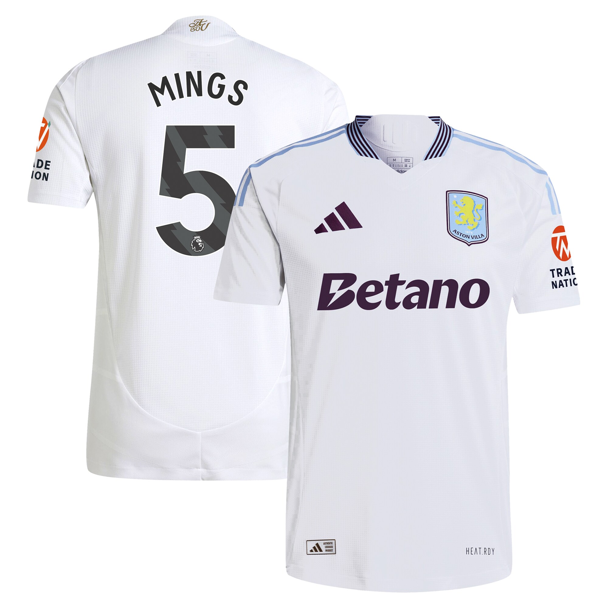 aston villa adidas away authentic shirt 2024-25 with mings 5 printing Collection | Official Aston Villa Jerseys