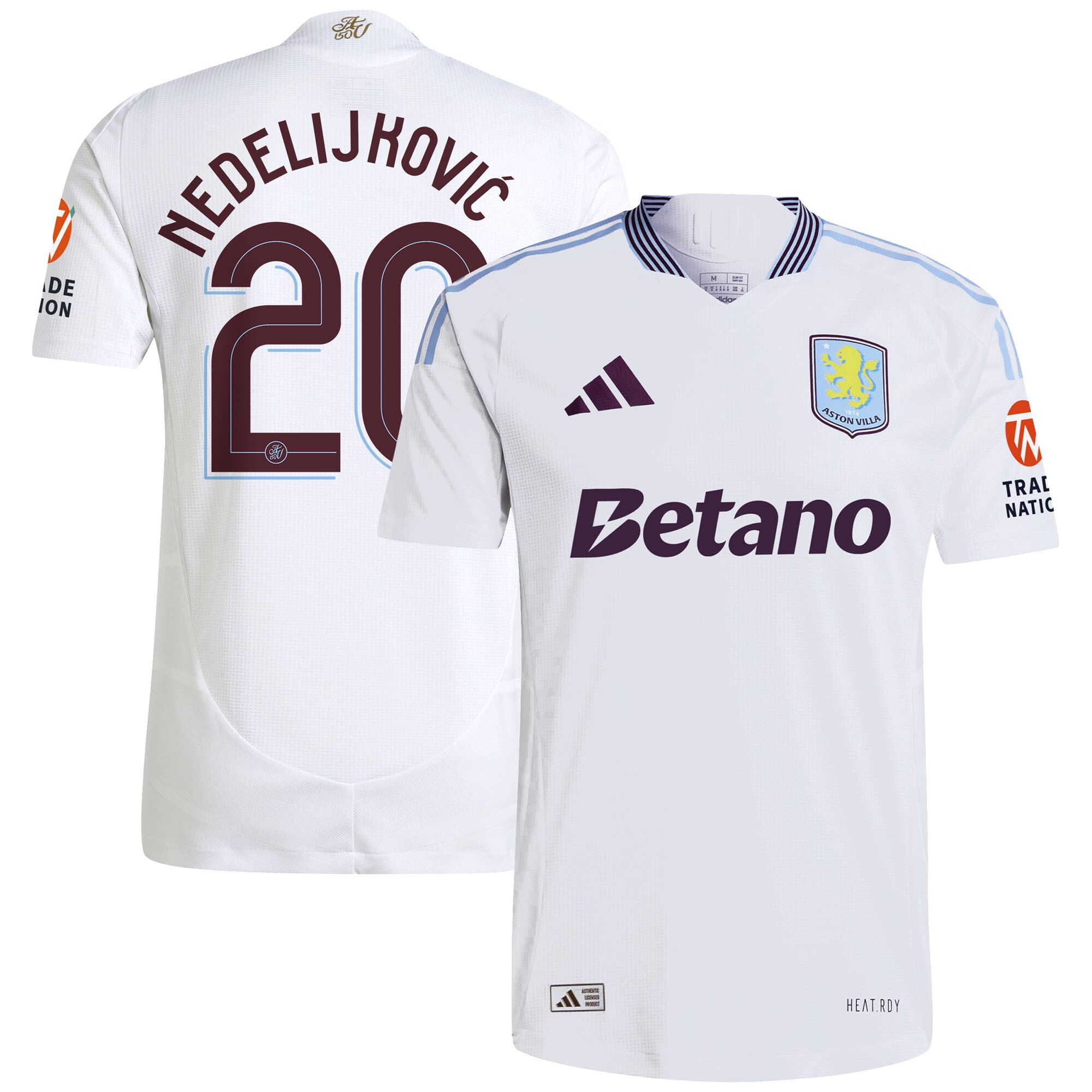aston villa adidas away authentic shirt 2024-25 with nedeljković 20 cup printing Collection | Official Aston Villa Jerseys