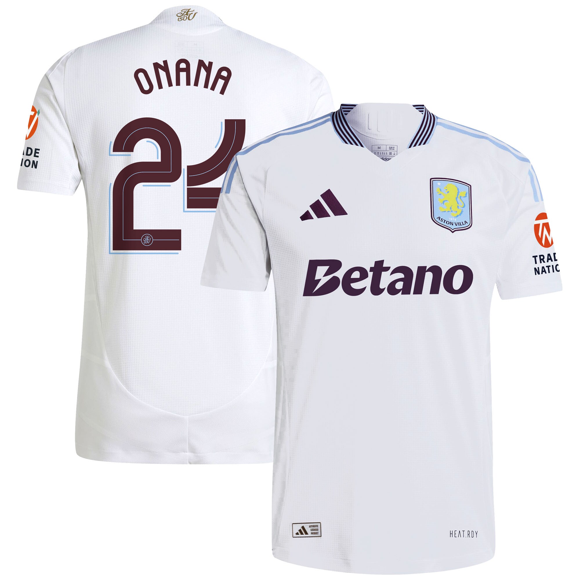 aston villa adidas away authentic shirt 2024-25 with onana 24 cup printing Collection | Official Aston Villa Jerseys