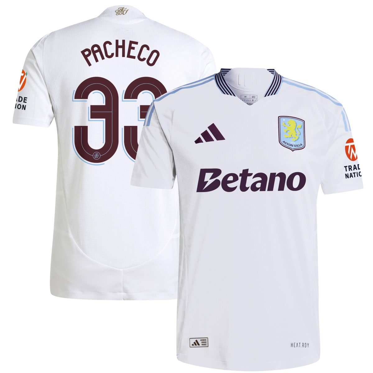 aston villa adidas away authentic shirt 2024-25 with pacheco 33 cup printing Collection | Official Aston Villa Jerseys
