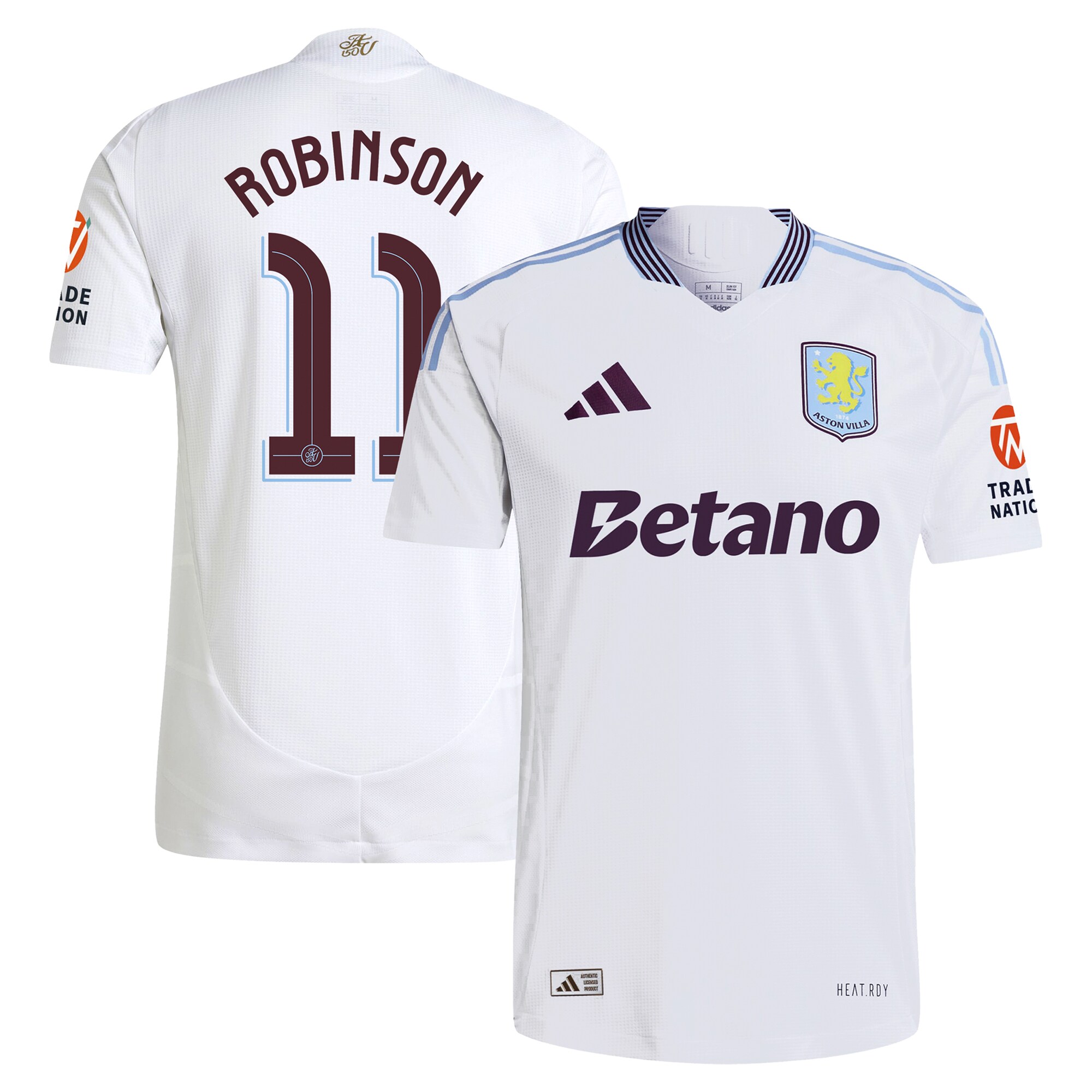 aston villa adidas away authentic shirt 2024-25 with robinson 11 cup printing Collection | Official Aston Villa Jerseys