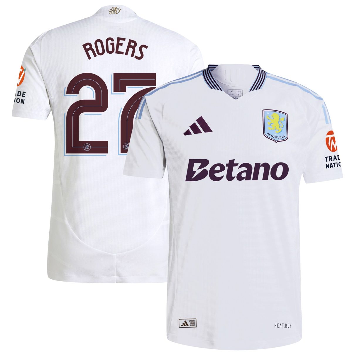 aston villa adidas away authentic shirt 2024-25 with rogers 27 cup printing Collection | Official Aston Villa Jerseys