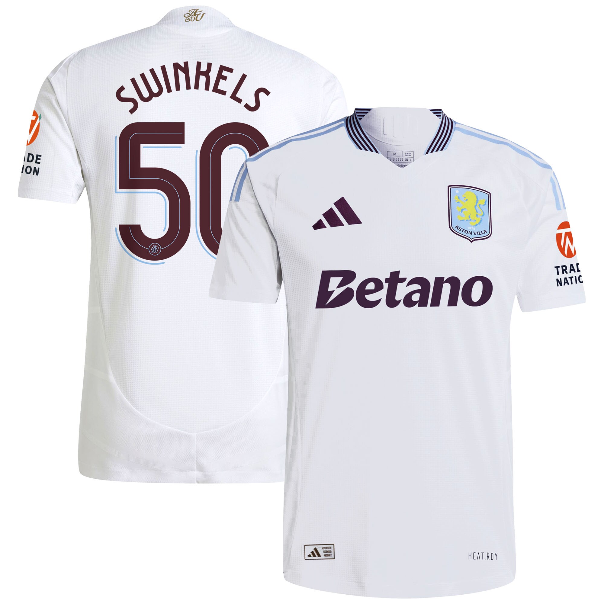 aston villa adidas away authentic shirt 2024-25 with swinkels 50 cup printing Collection | Official Aston Villa Jerseys