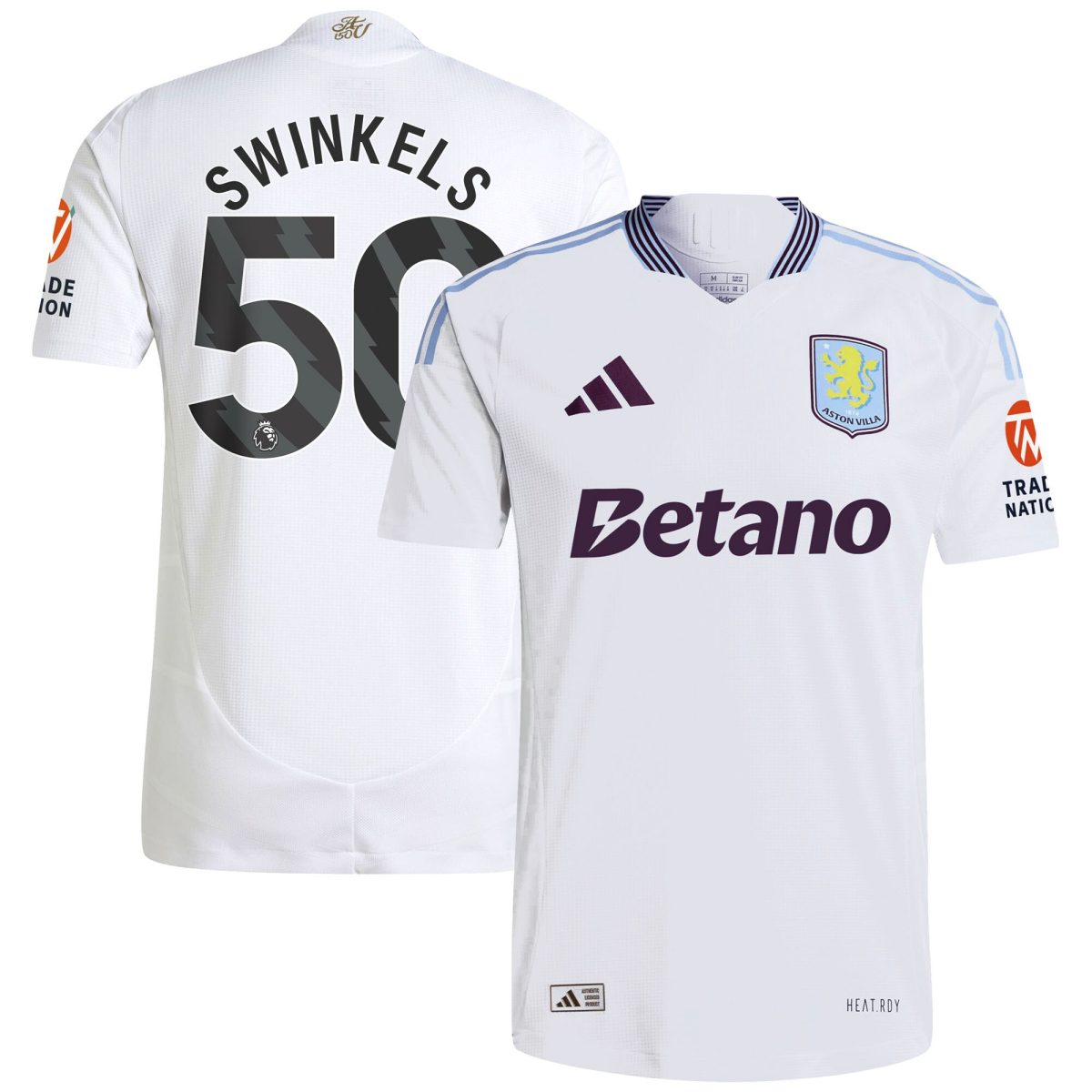 aston villa adidas away authentic shirt 2024-25 with swinkels 50 printing Collection | Official Aston Villa Jerseys