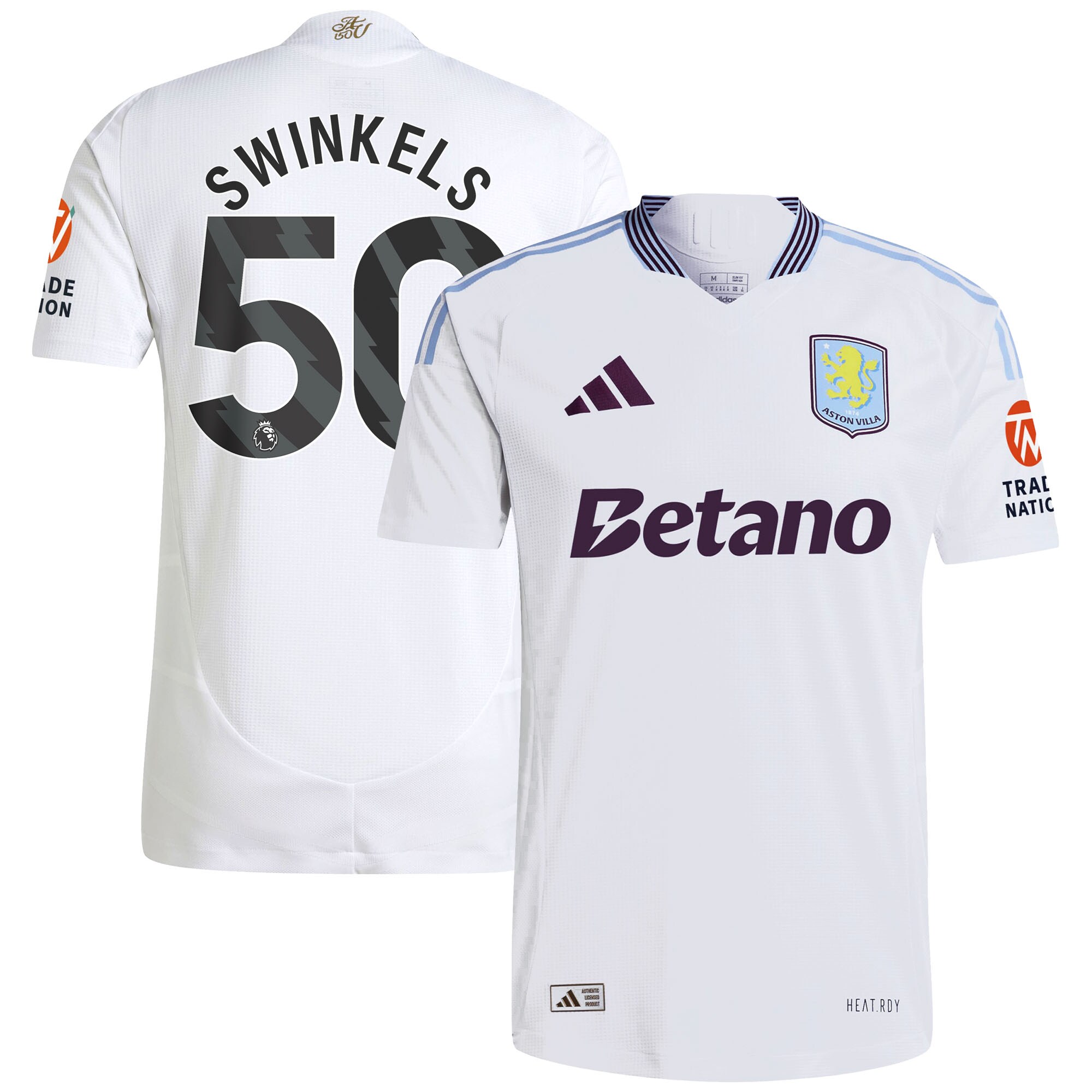 aston villa adidas away authentic shirt 2024-25 with swinkels 50 printing Collection | Official Aston Villa Jerseys