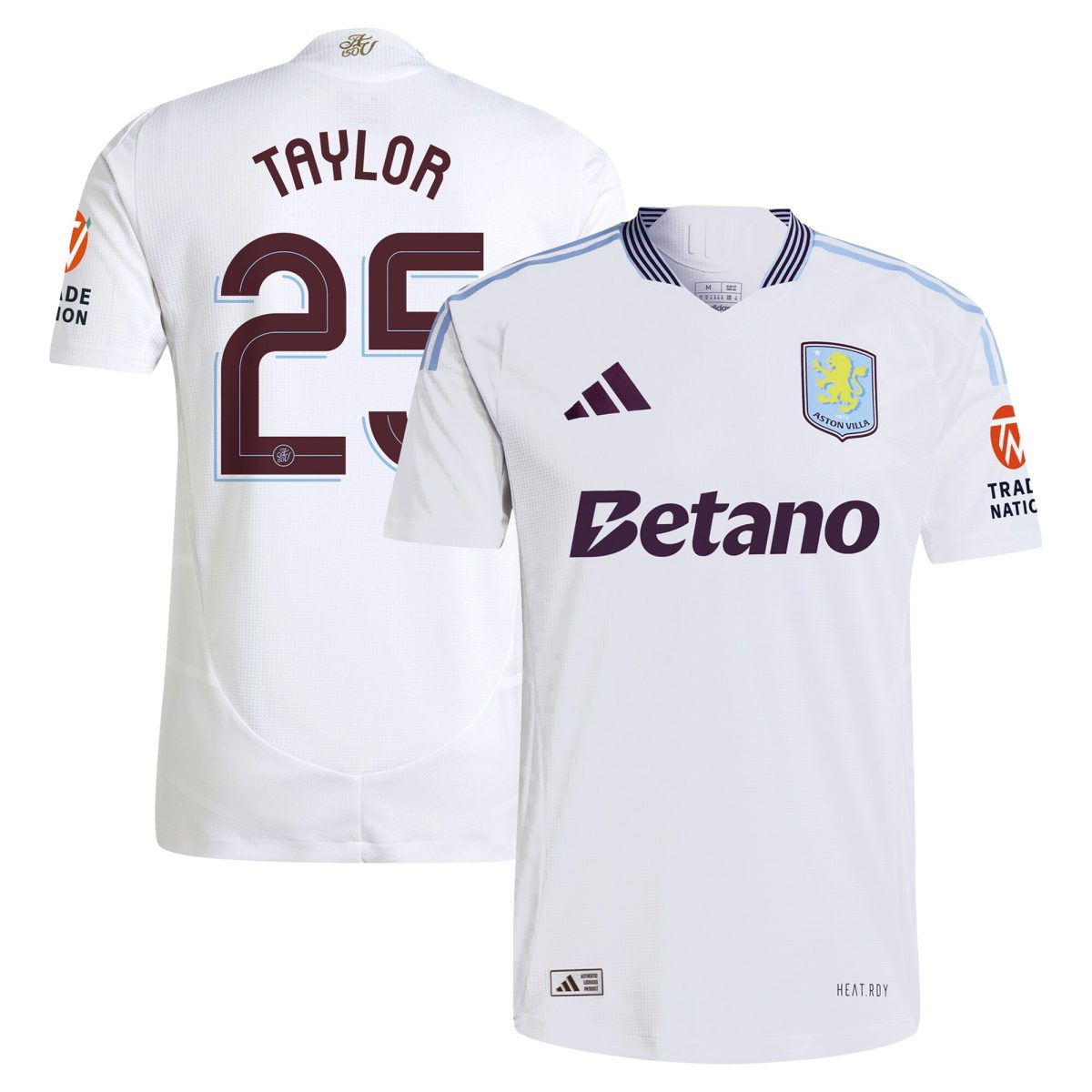 aston villa adidas away authentic shirt 2024-25 with taylor 25 cup printing Collection | Official Aston Villa Jerseys