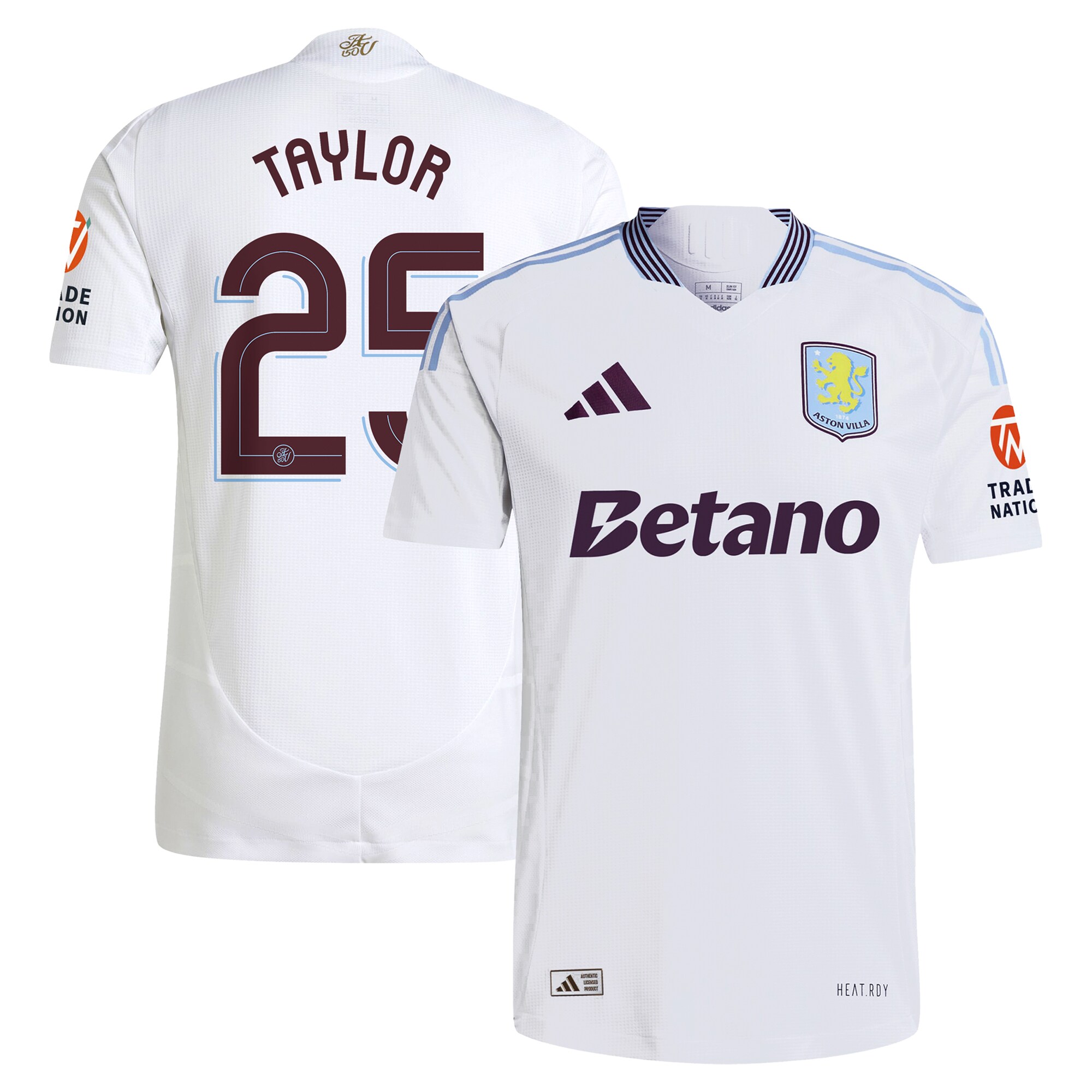 aston villa adidas away authentic shirt 2024-25 with taylor 25 cup printing Collection | Official Aston Villa Jerseys