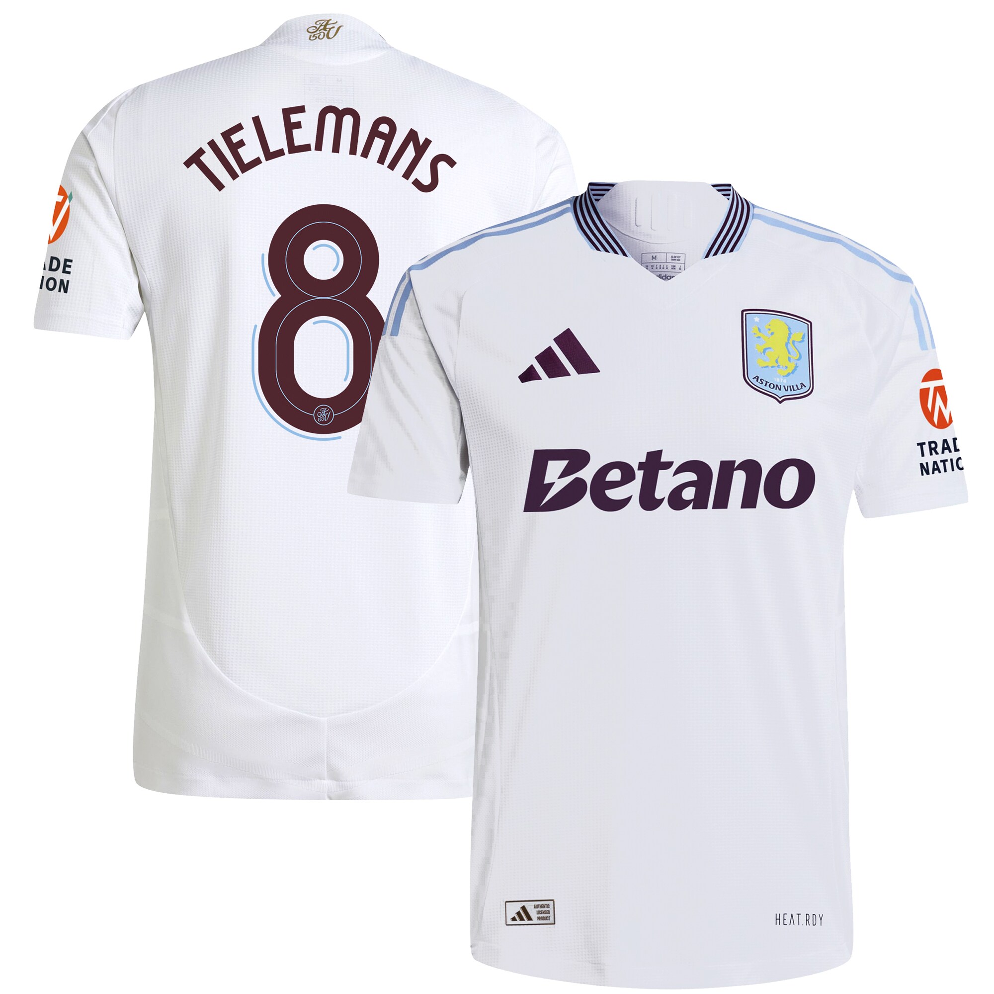 aston villa adidas away authentic shirt 2024-25 with tielemans 8 cup printing Collection | Official Aston Villa Jerseys