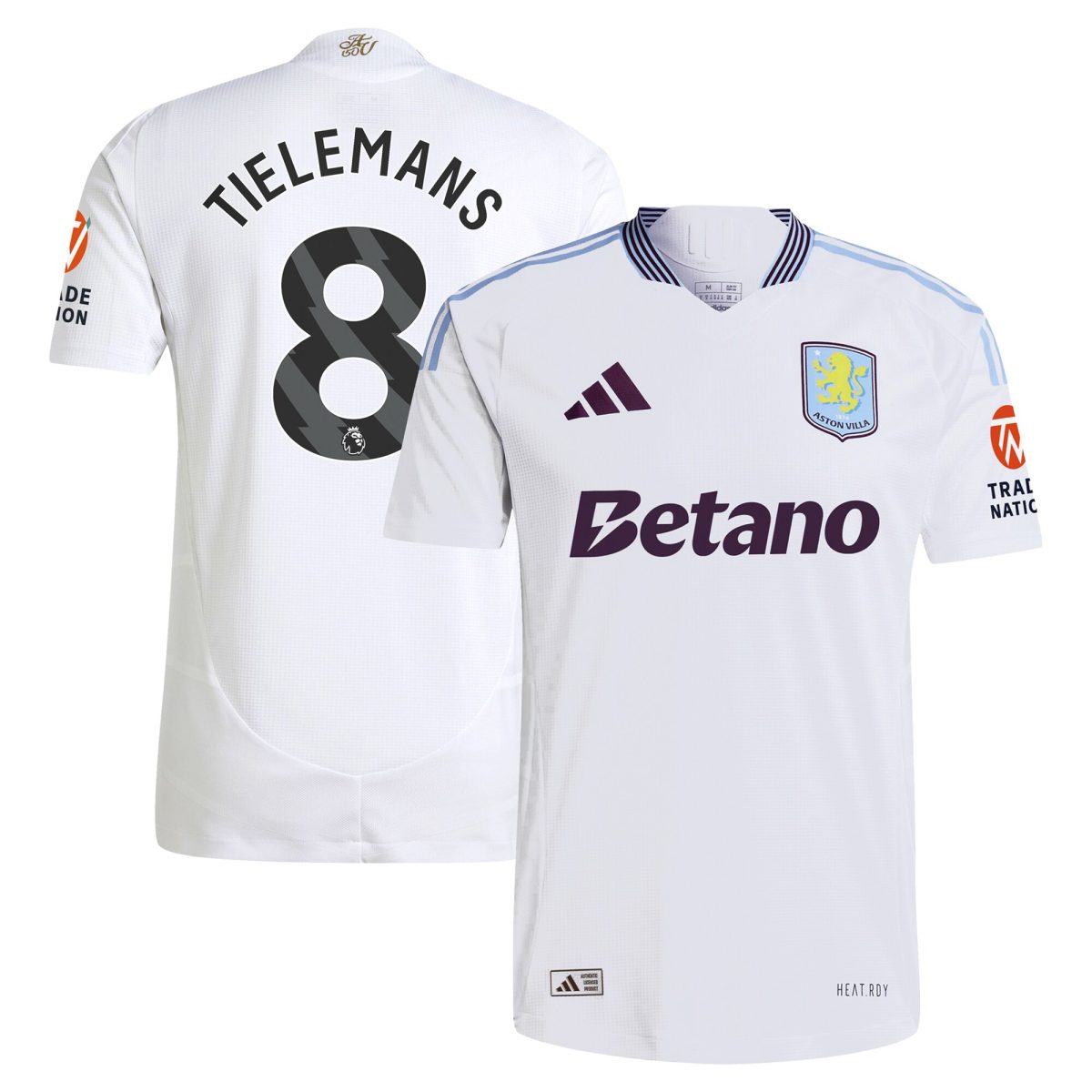 aston villa adidas away authentic shirt 2024-25 with tielemans 8 printing Collection | Official Aston Villa Jerseys