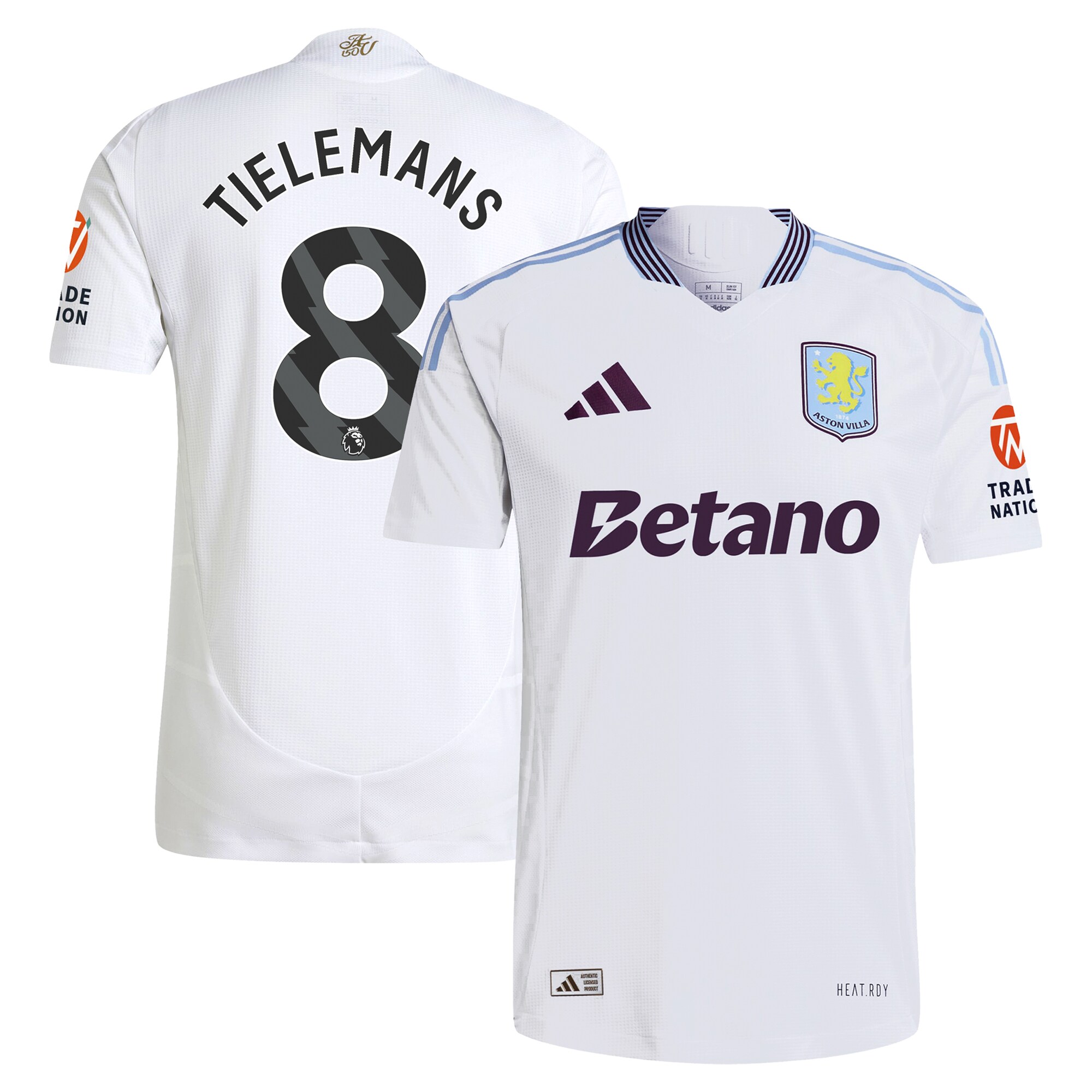 aston villa adidas away authentic shirt 2024-25 with tielemans 8 printing Collection | Official Aston Villa Jerseys