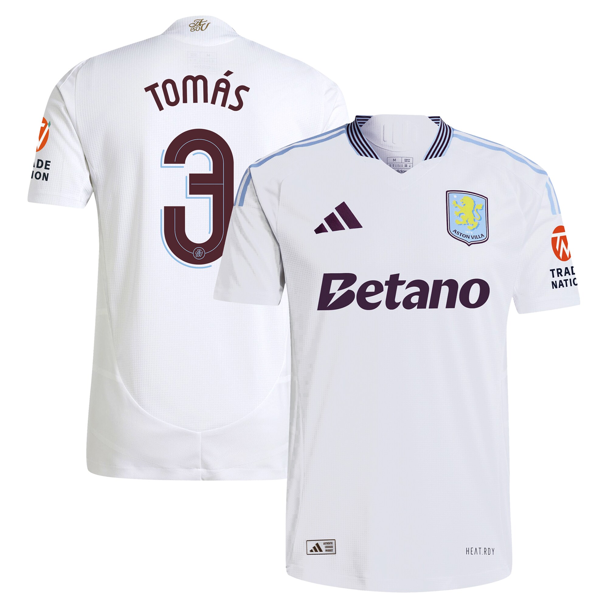 aston villa adidas away authentic shirt 2024-25 with tomás 3 cup printing Collection | Official Aston Villa Jerseys