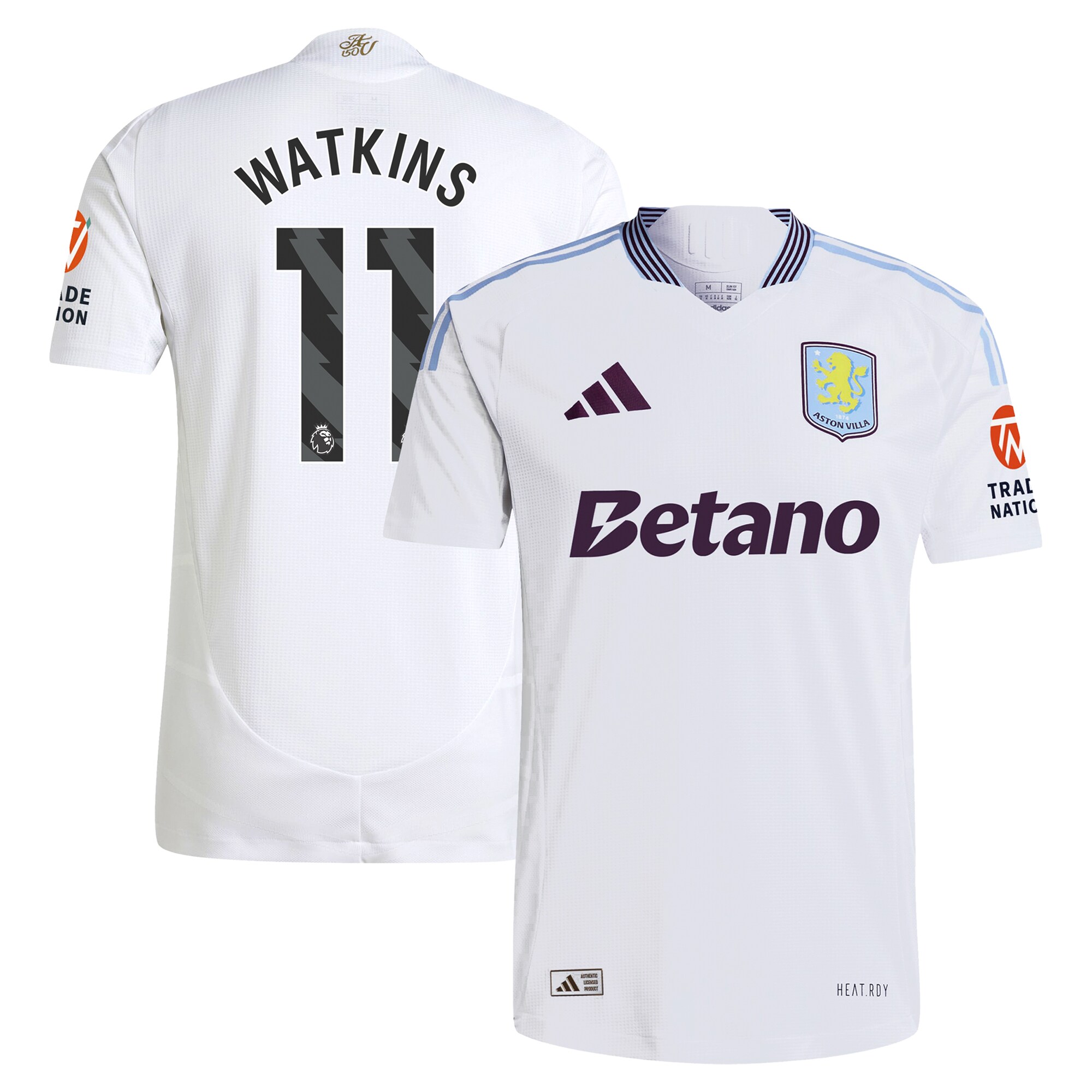 aston villa adidas away authentic shirt 2024-25 with watkins 11 printing Collection | Official Aston Villa Jerseys