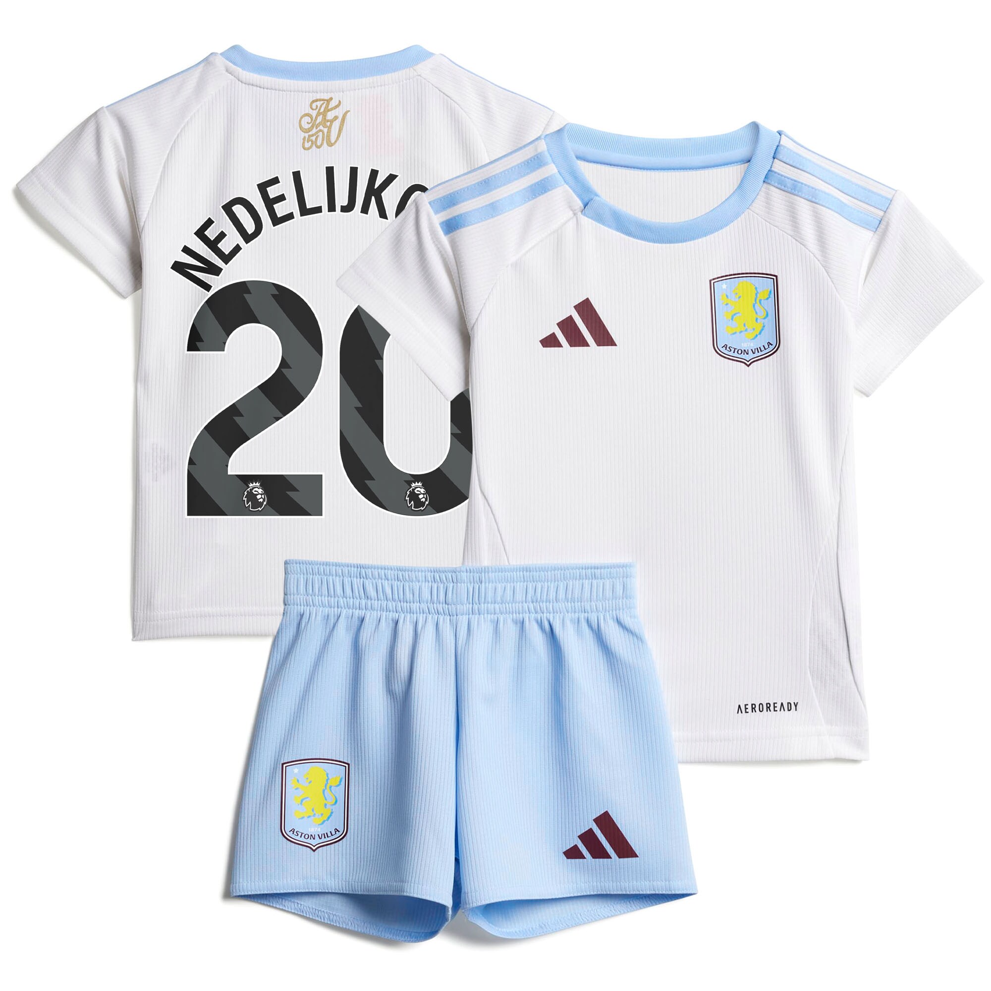 aston villa adidas away baby kit 2024-25 with nedeljković 20 printing Collection | Official Aston Villa Jerseys