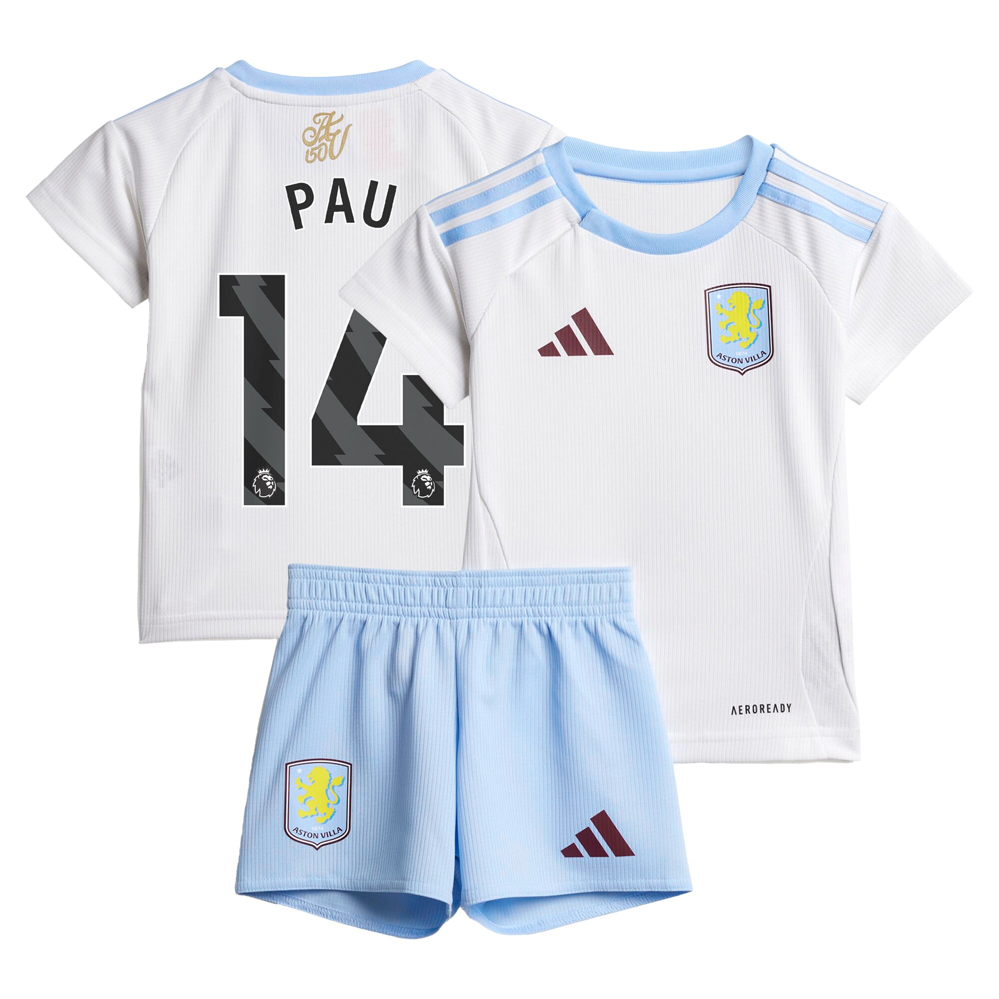 aston villa adidas away baby kit 2024-25 with pau 14 printing Collection | Official Aston Villa Jerseys