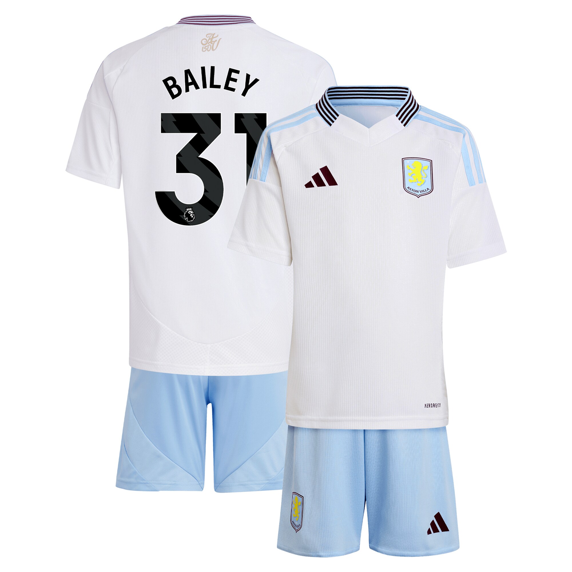 aston villa adidas away mini kit 2024-25 with bailey 31 printing Collection | Official Aston Villa Jerseys