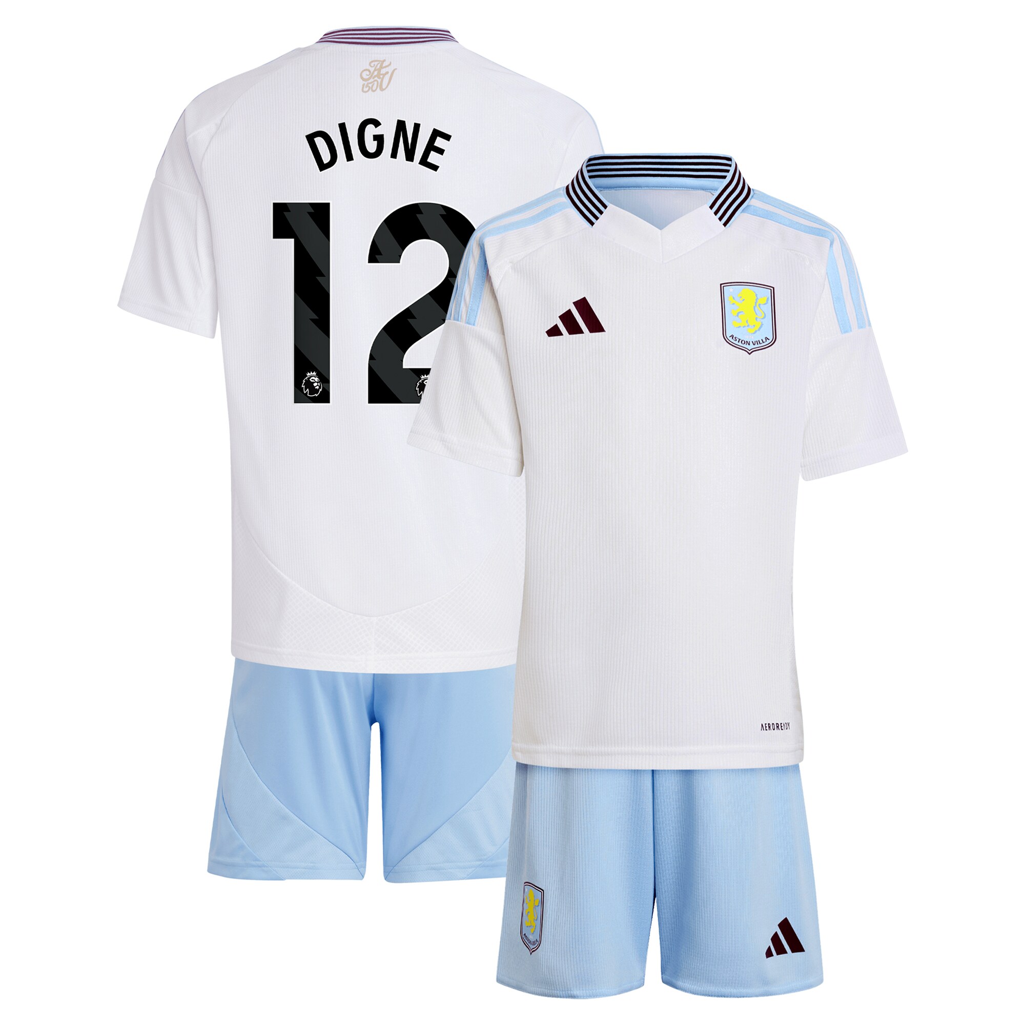 aston villa adidas away mini kit 2024-25 with digne 12 printing Collection | Official Aston Villa Jerseys