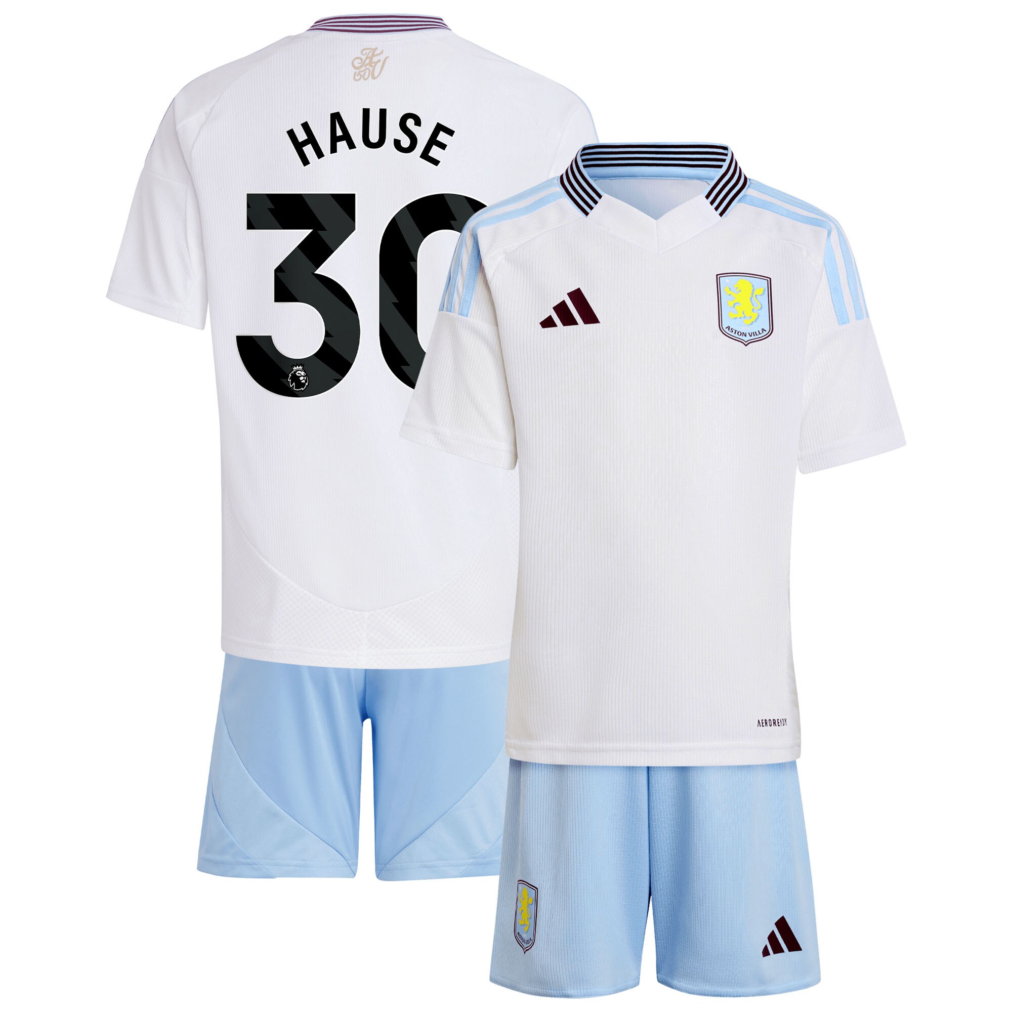 aston villa adidas away mini kit 2024-25 with hause 30 printing Collection | Official Aston Villa Jerseys