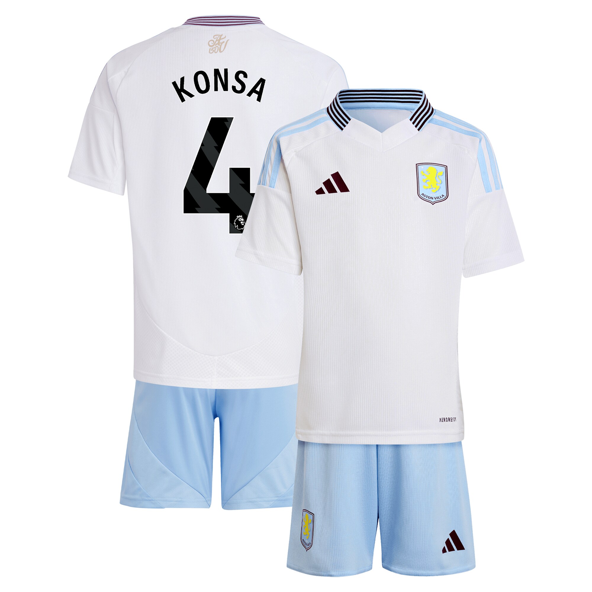 aston villa adidas away mini kit 2024-25 with konsa 4 printing Collection | Official Aston Villa Jerseys