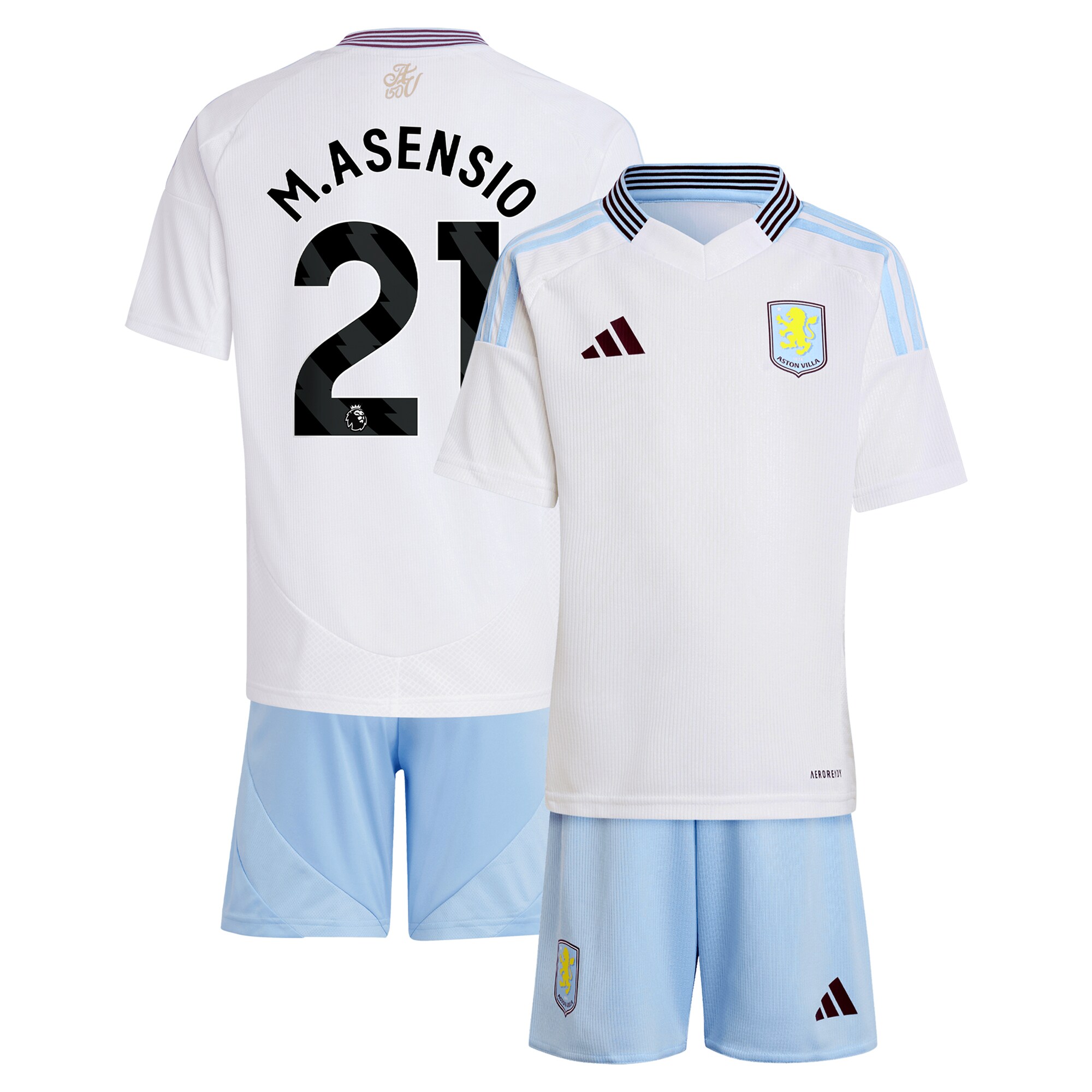 aston villa adidas away mini kit 2024-25 with m.asensio 21 printing Collection | Official Aston Villa Jerseys