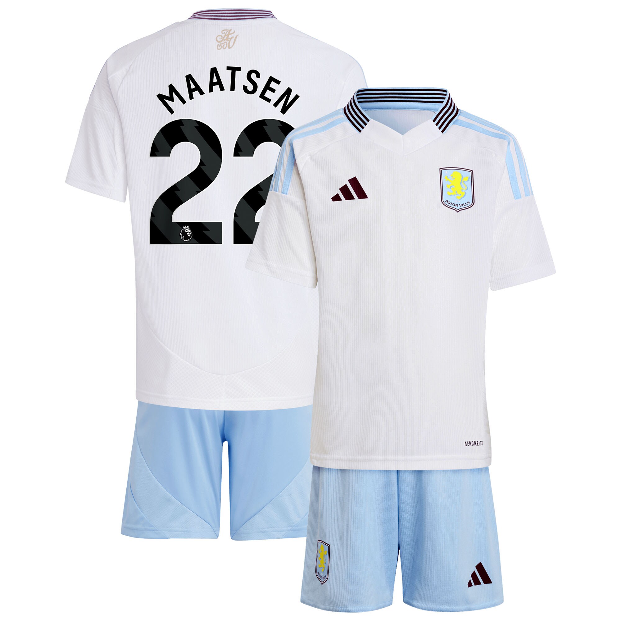 aston villa adidas away mini kit 2024-25 with maatsen 22 printing Collection | Official Aston Villa Jerseys