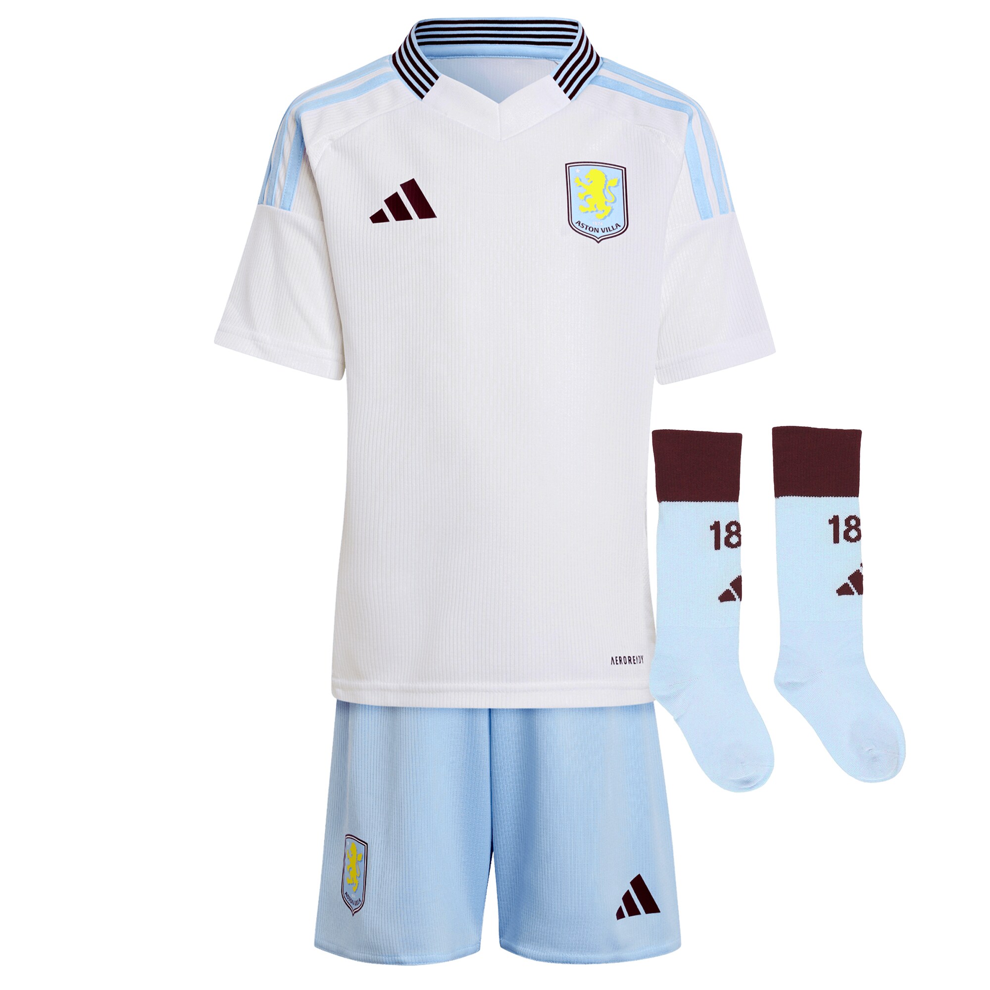 aston villa adidas away mini kit 2024-25 with malen 17 printing Collection | Official Aston Villa Jerseys