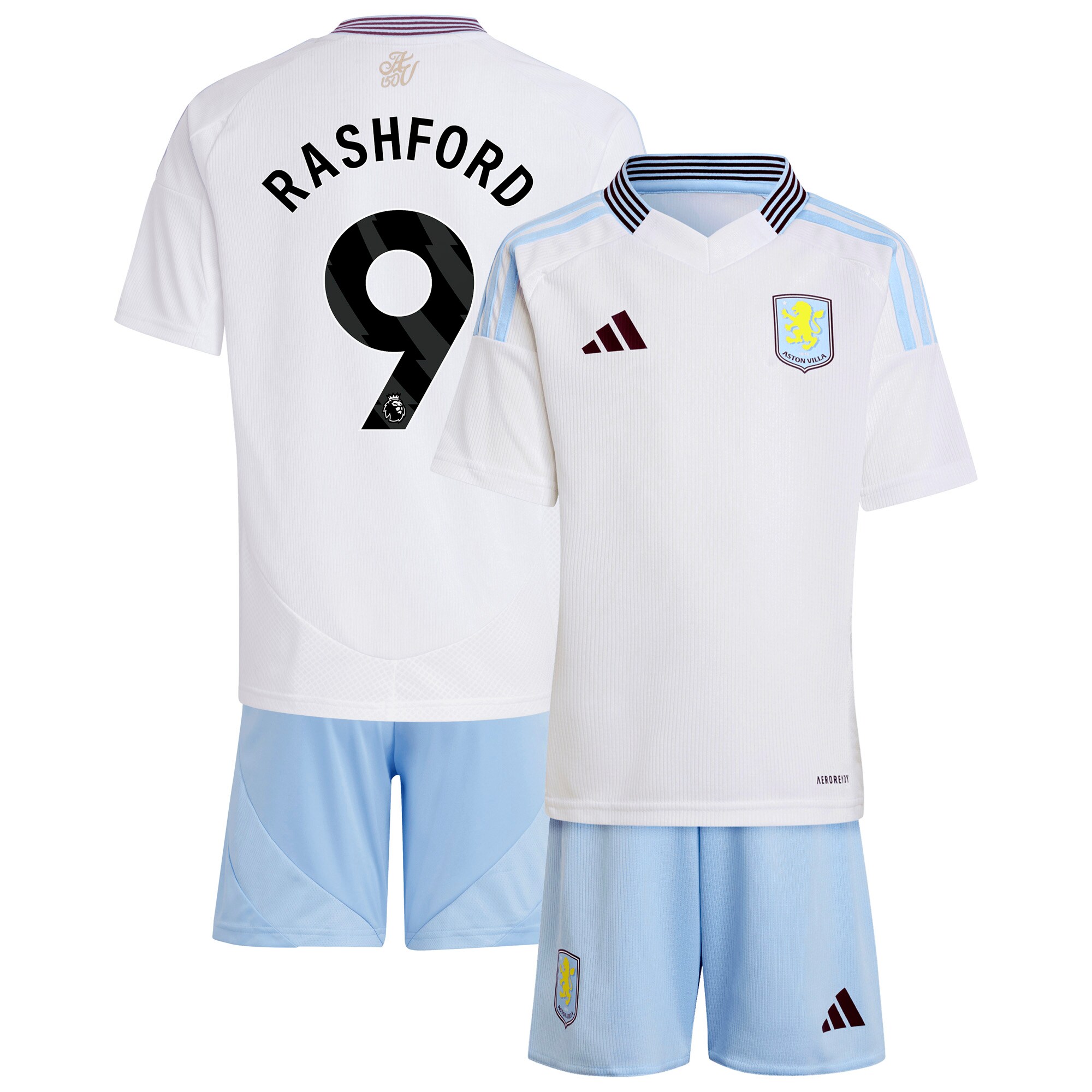 aston villa adidas away mini kit 2024-25 with rashford 9 printing Collection | Official Aston Villa Jerseys