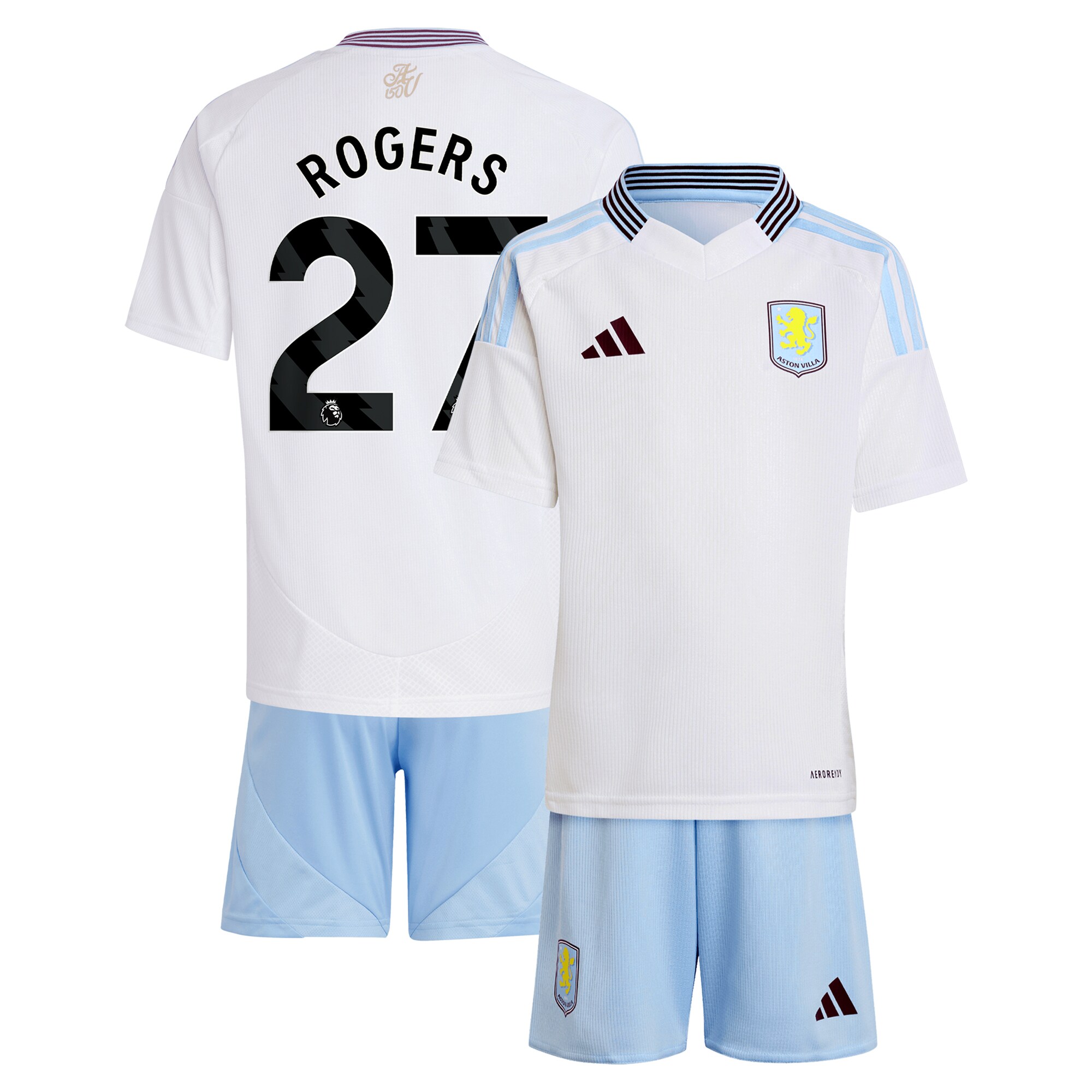 aston villa adidas away mini kit 2024-25 with rogers 27 printing Collection | Official Aston Villa Jerseys